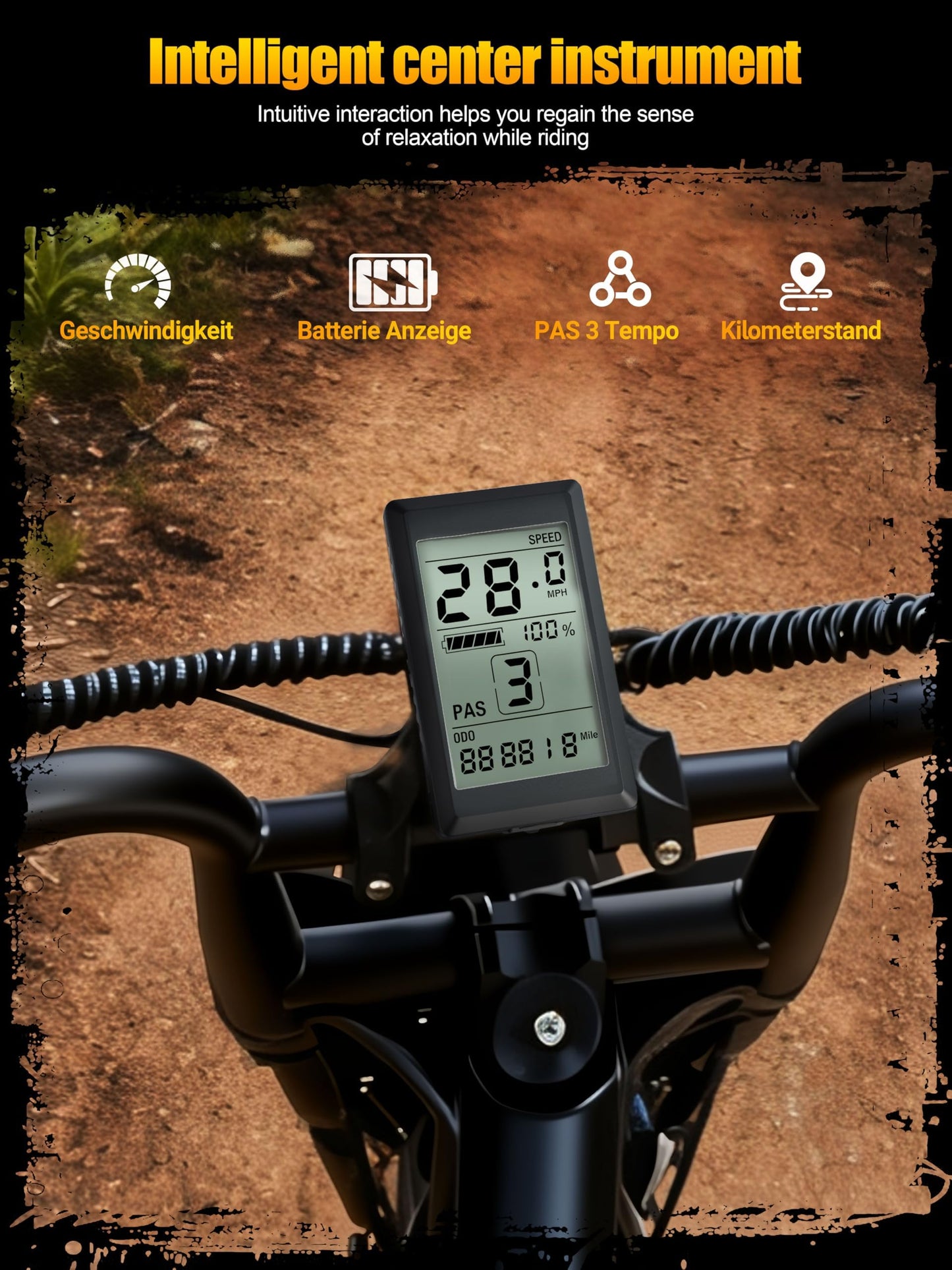 ESKUTE Electric Bike for Adults – 1500W Peak Motor, 48V 13Ah Battery, 20+MPH, Dual Suspension, 16"x4.0" Fat Tire E-Moped, 7-Speed, Up to 60 Miles, Commuter E-Bike, Orange