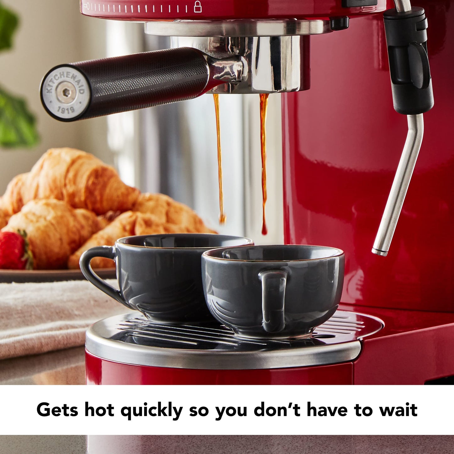 KitchenAid Metal Semi-Automatic Espresso Machine - KES6503, Empire Red