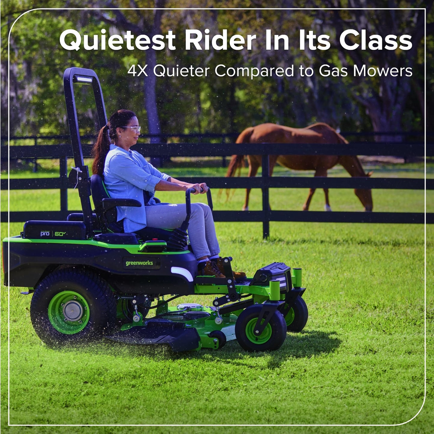 Greenworks 60V 54" MaximusZ Zero Turn Riding Lawn Mower, (2) 20.0Ah + (4) 8.0Ah Batteries and 1.5kW Fast Charger
