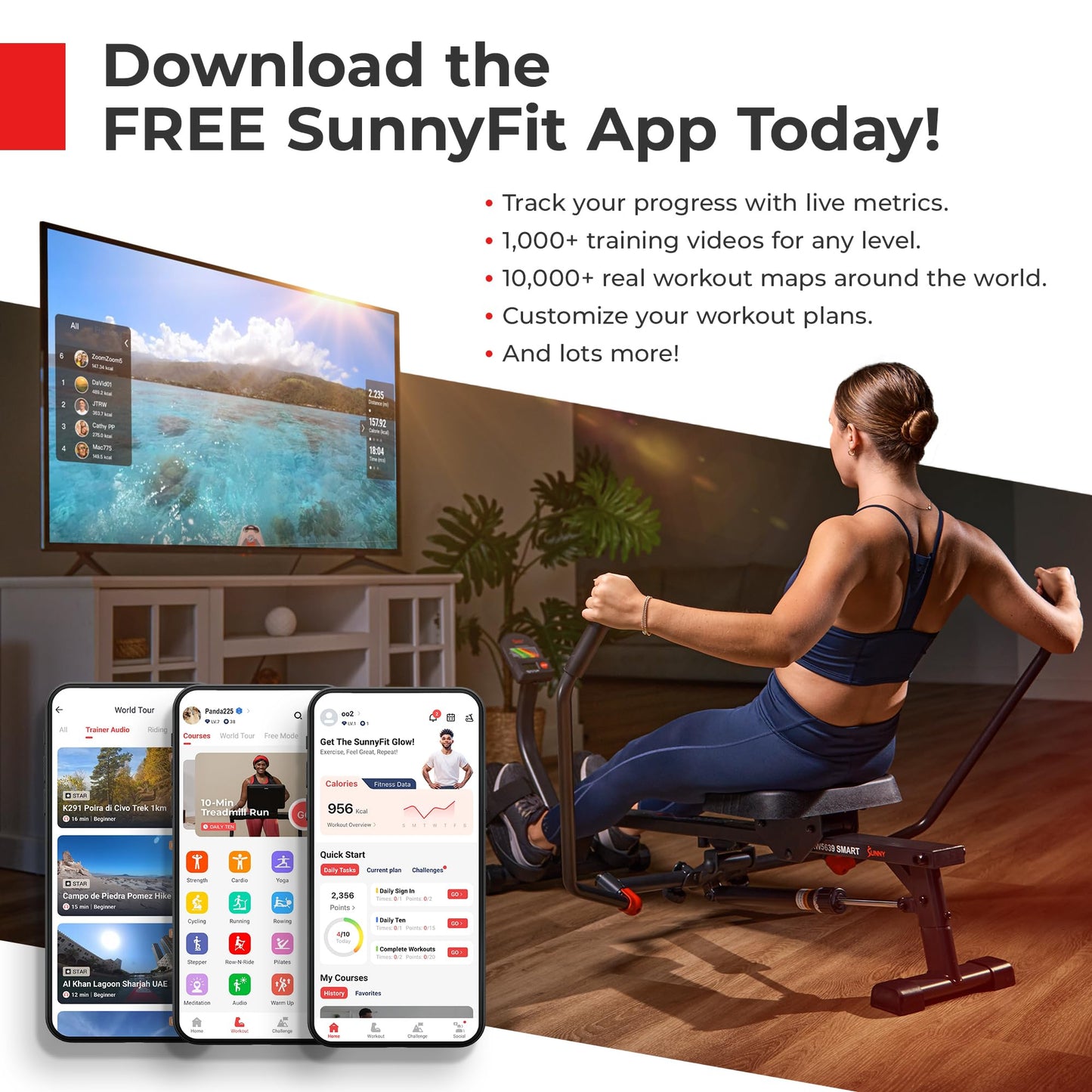 Sunny Health & Fitness Essential Magnetic Resistance 2-in-1 Cross Trainer Elliptical Bike, with Digital Performance Monitor, Optional Bluetooth with Exclusive SunnyFit App - SF-E322004