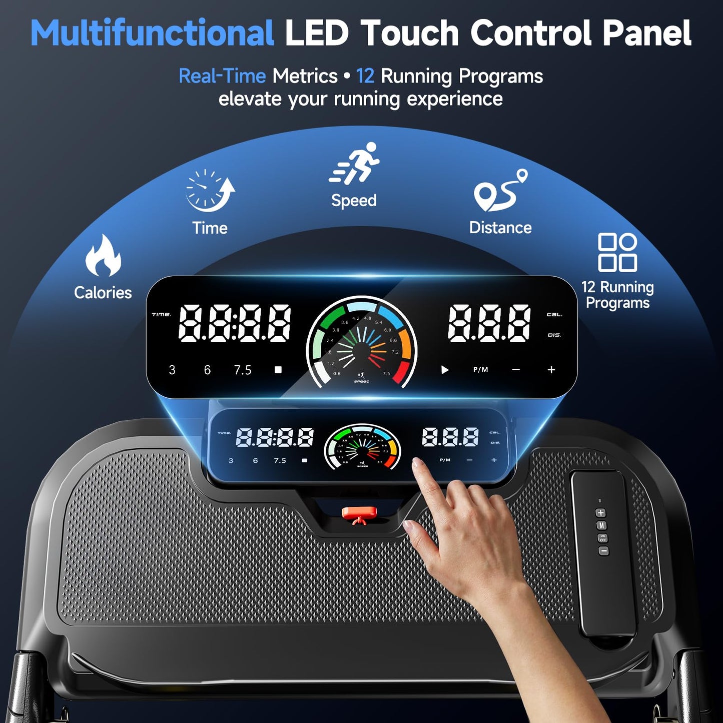 YPOO T7 Walking Pad Treadmill with Desk and Incline, 0.6-7.5 MPH Portable Treadmill, 4 in 1 Foldable Treadmill for Home Office, 350 LBS, 3.5HP, APP and Remote Control, Dark Black