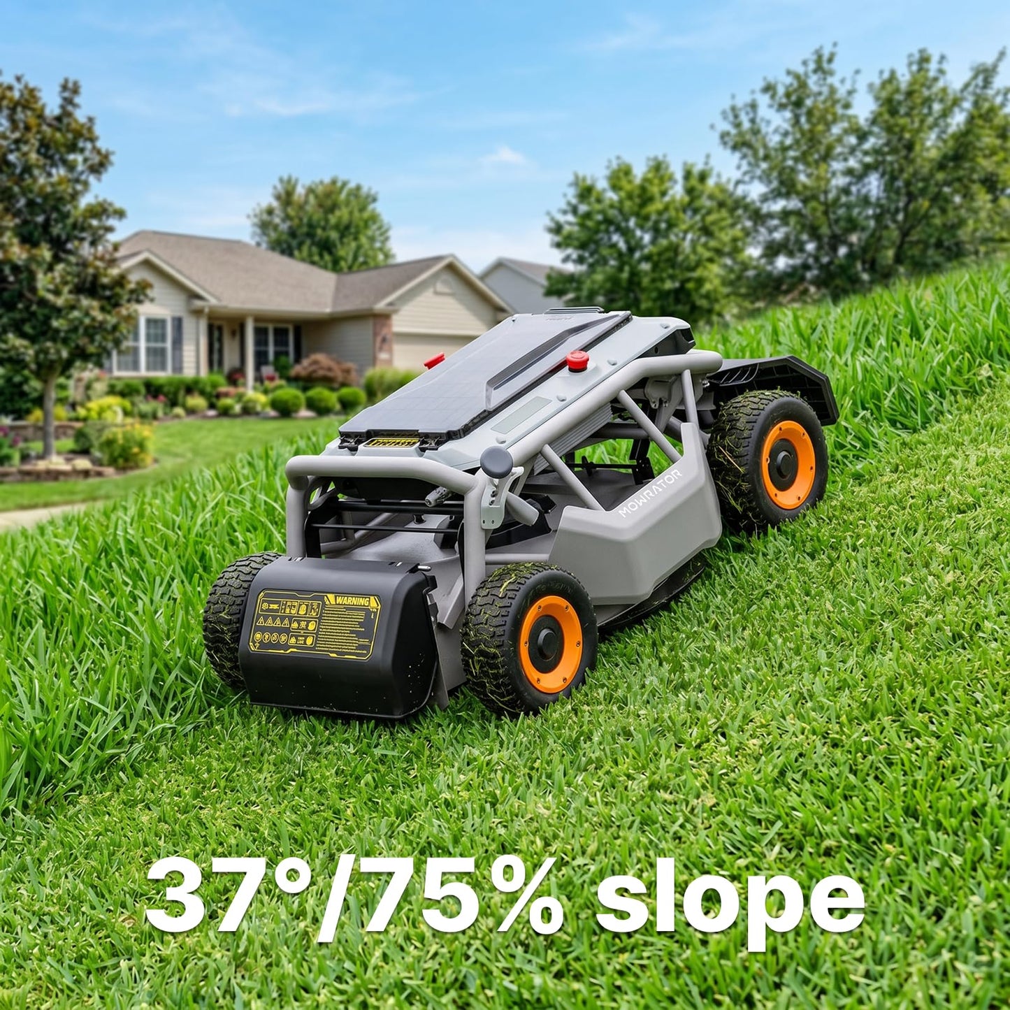 Mowrator S1 4WD 18Ah Remote Control Lawn Mower, All-Season Yard Care, 75% (37°) Slope Climbing, 21" Cutting Width, 1.5–4.3" Adjustable Cutting Height, Up to 1.12 Acres