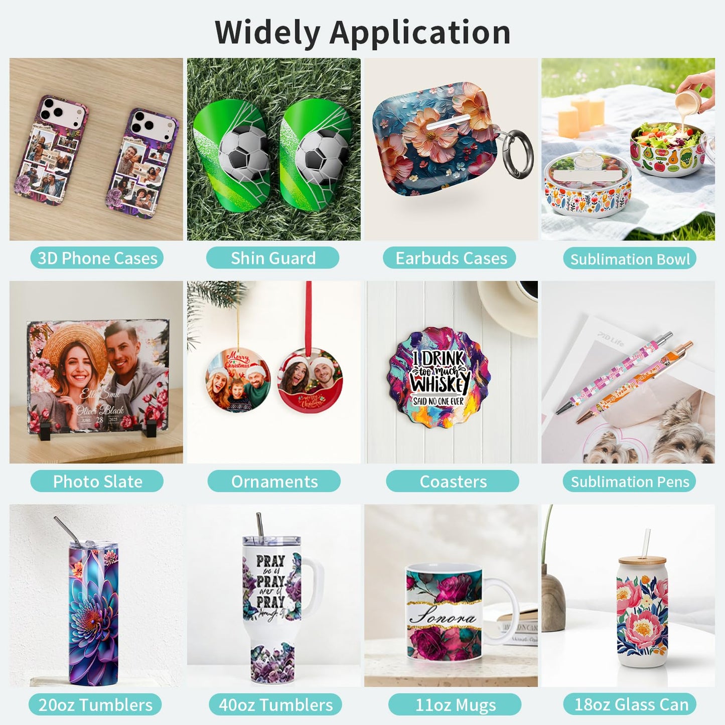 PYD Life V20 Sublimation Oven Machine with Auto Vacuum System and A4 Tray 20 L 120 V 1300 W, for 3D Phone Cases, Earphone Cases, Badge, Photo Slates, Sublimation Mugs Tumblers Blanks Printing