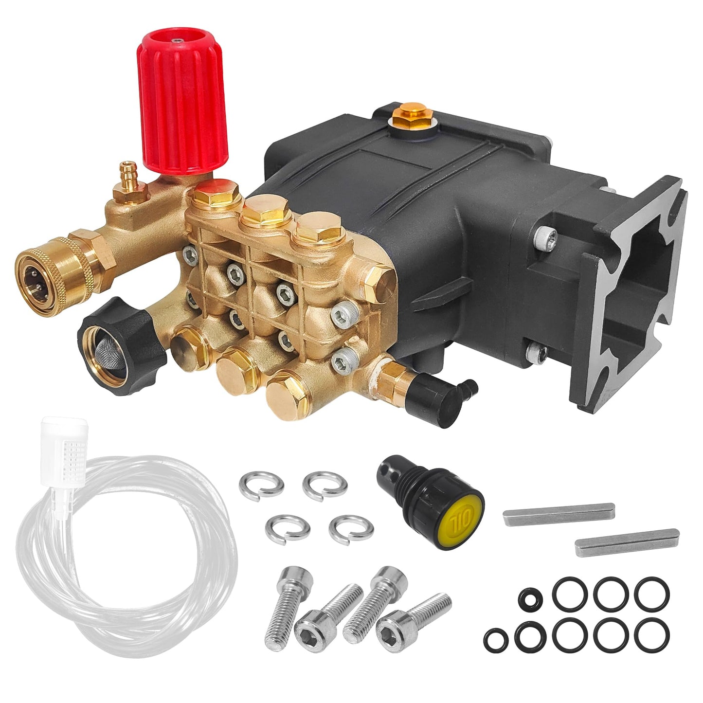 3400 PSI Triplex Pressure Washer Pump, 3/4" Shaft Crankshaft Pump