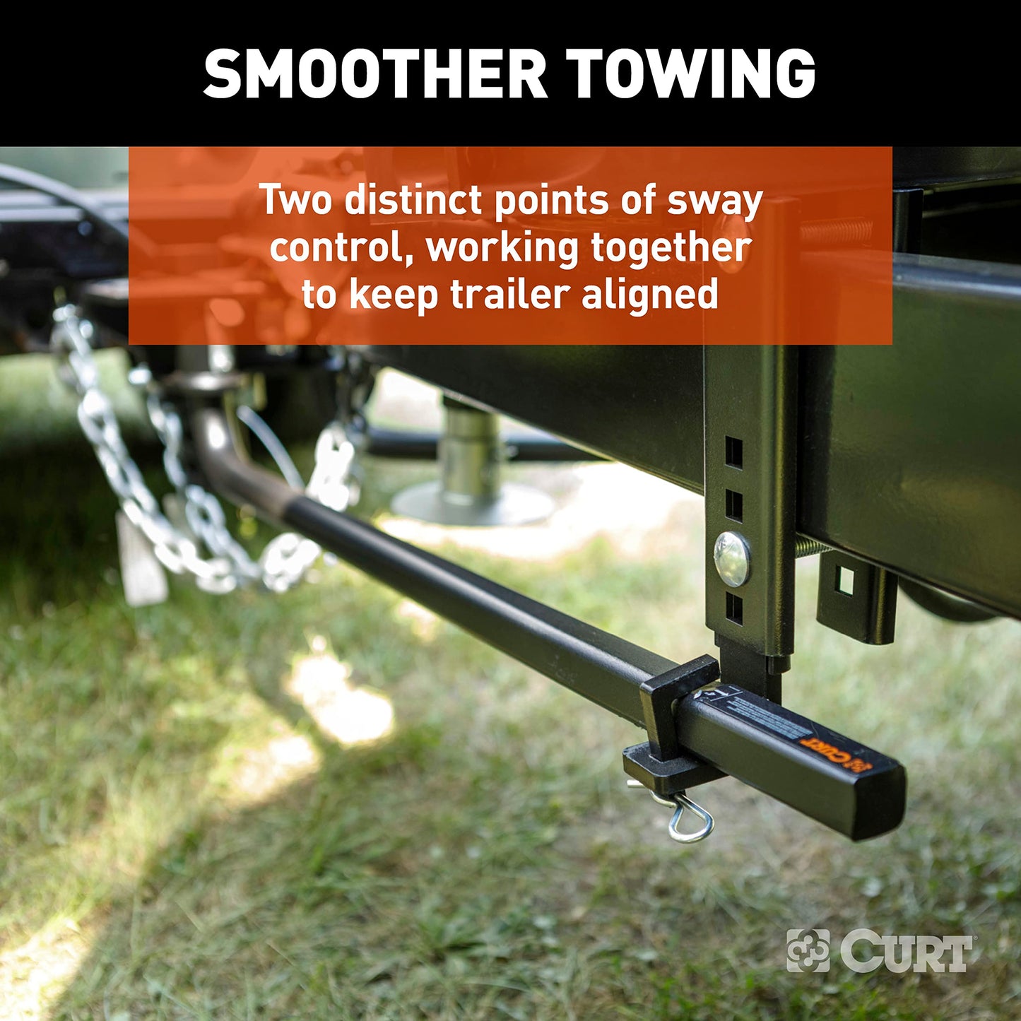 CURT 17601 TruTrack 2P Weight Distribution Hitch with 2X Sway Control, Up to 10K, 2-in Shank, 2-5/16-Inch Ball
