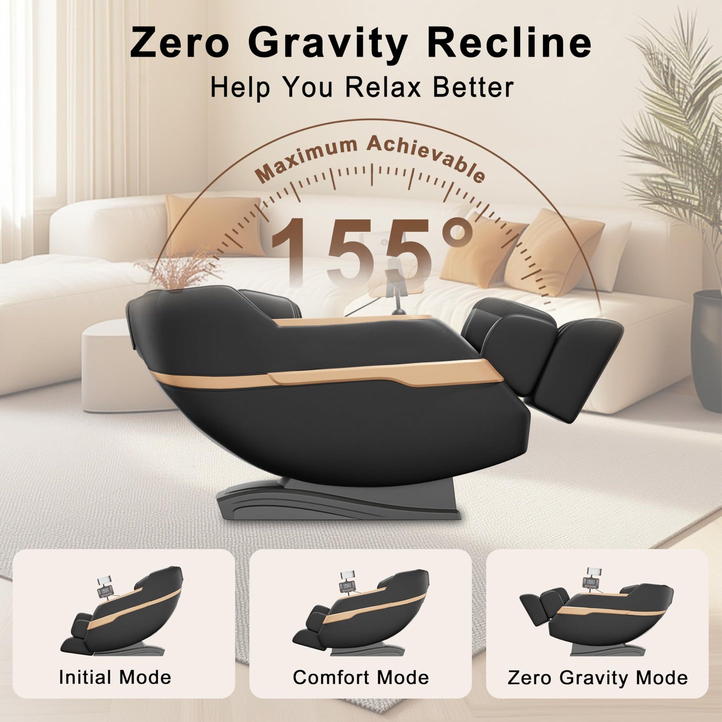 LIYIH Massage Chair Full Body, Zero Gravity Massage Recliner with 12 Fixed Casters, Full Body Airbag Massage, Waist and Leg Heating, Automatic Retractable Footrest, AI Voice Control