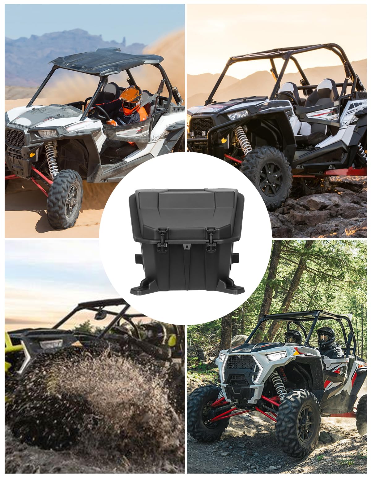 KEMIMOTO 69 QT UTV Rear Storage Cargo Box Replace # 2881193
