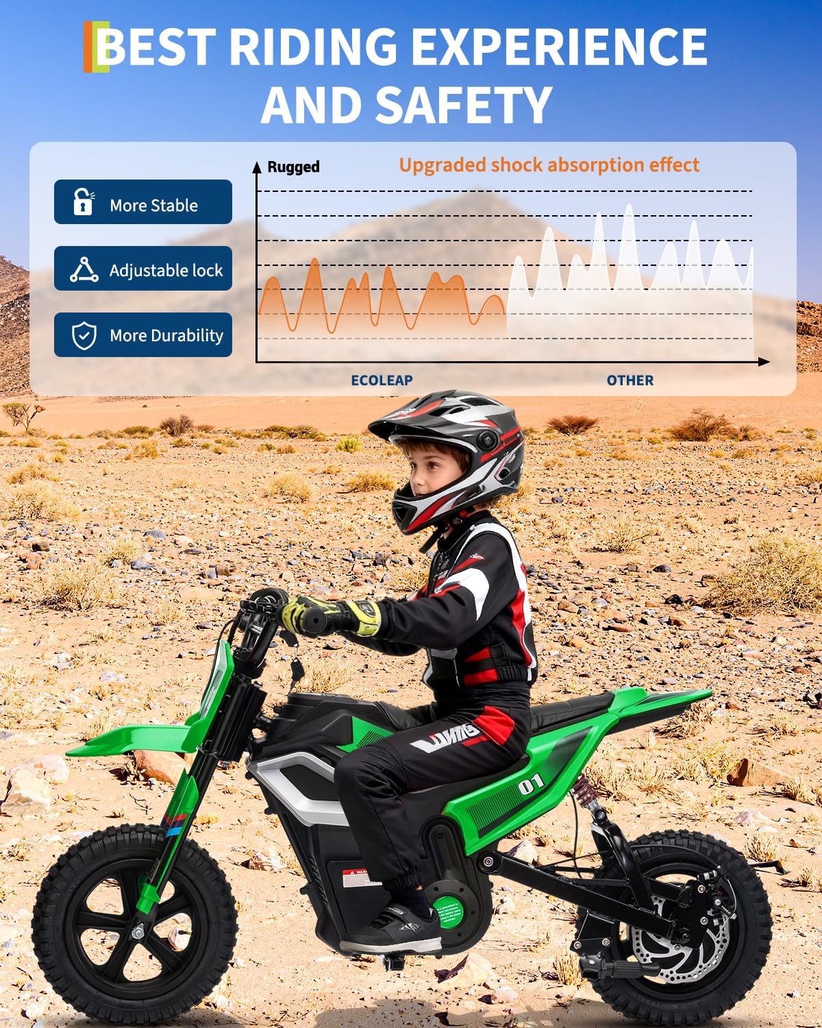 GarveeLife Electric Dirt Bike for Teens, 12" Fat Tire 350W Electric Motorcycle with 24V Battery, 14MPH Top Speed, 130 LBS Max Load, Mini Dirtbike for Kids, Mountain Off-Road Bike Fit Age 10+