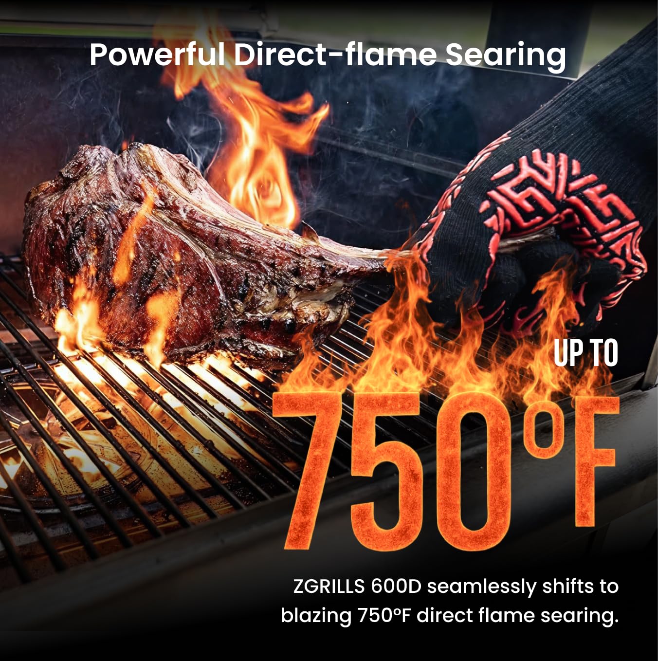 Z GRILLS Wood Pellet Grill Smoker with PID Controller, 8-in-1 Master Sear BBQ Grill, Auto Temperature Control, Huge Storage Cabinet Side Shelf with Tool Hooks, 572 sq in Cooking Area for Outdoor, 600D