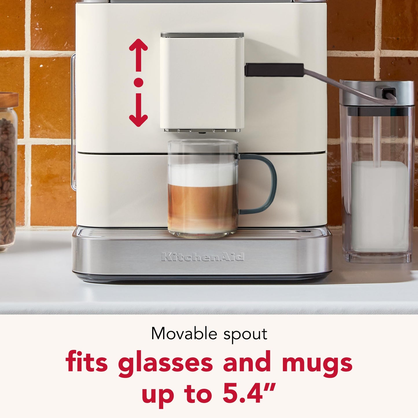 KitchenAid Fully Automatic Espresso Machine KF8, KES8558PL, Porcelain White