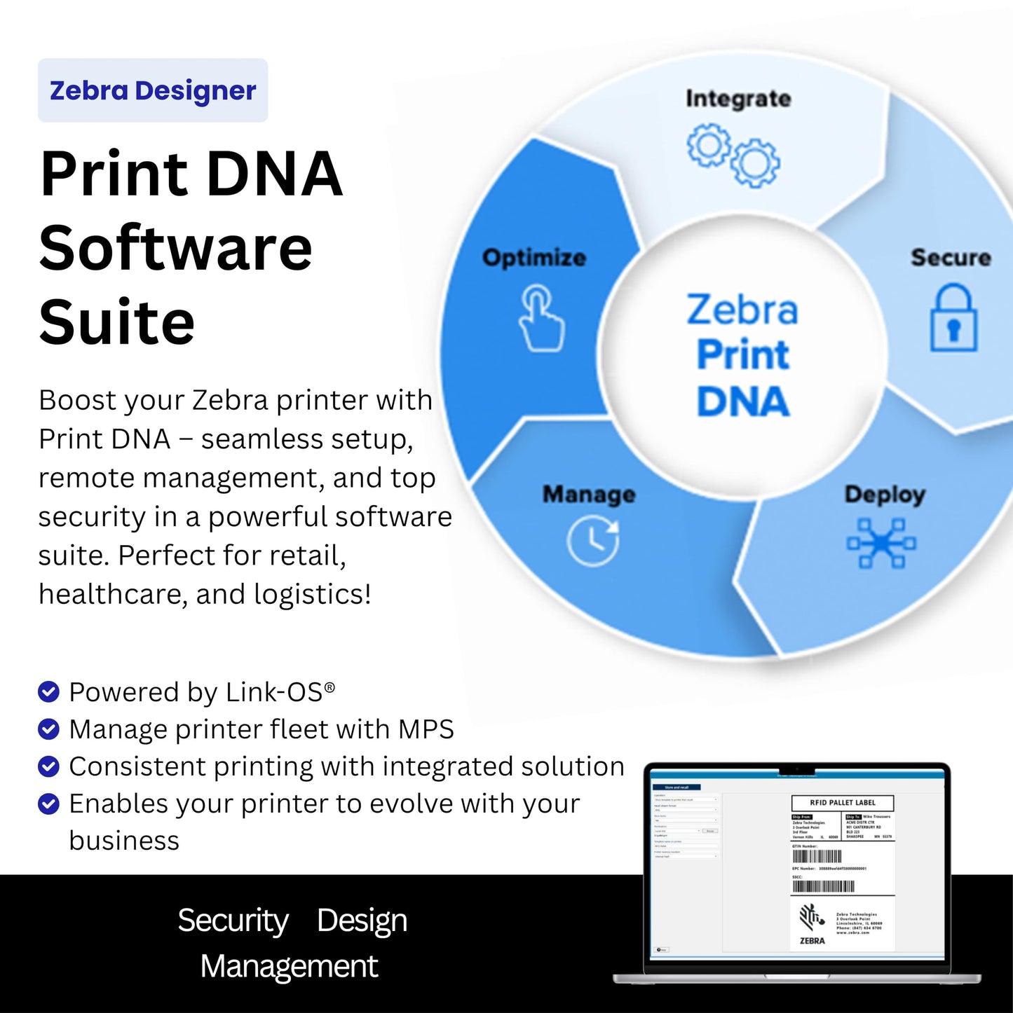 Zebra ZT230 Thermal Industrial Printer 4"| 203 DPI | No Ink Required | USB, Serial | LCD Screen | 1 Year Warranty | Thermal Transfer