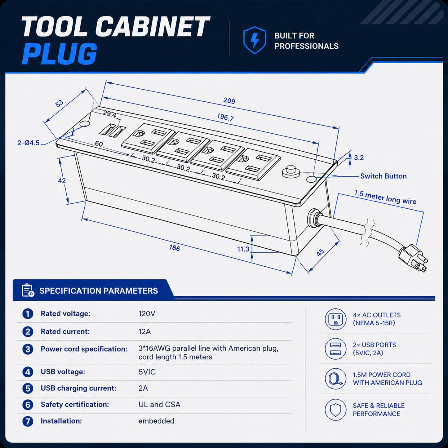 CHETTO C 72 inch Tool Chest Tool Box Mobile 15 Drawer Storage 3 Upper Cabinet Power Outlet SS-Pegboard with Wheels Lock Key Locking System Drawer Liners for Garage Warehouse Repair Shop