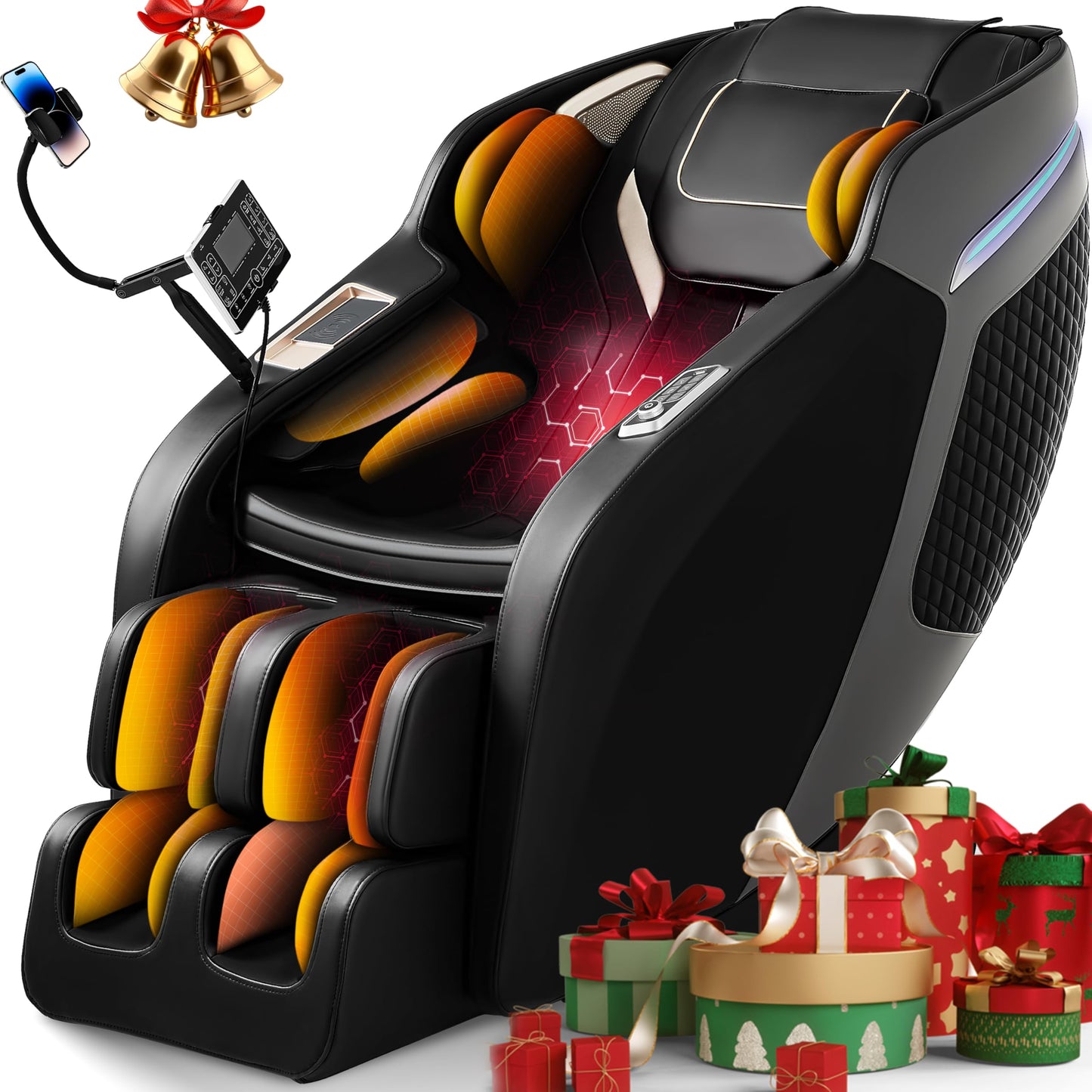 VUYSUYVY Upgraded 4D Massage Chair Full Body, Zero Gravity SL-Track Massage Chair Recliner with AI, Body Scan, Heating, Calf Kneading, Rocking Sleep Mode, Airbags, Foot Rollers, 18 Auto Modes
