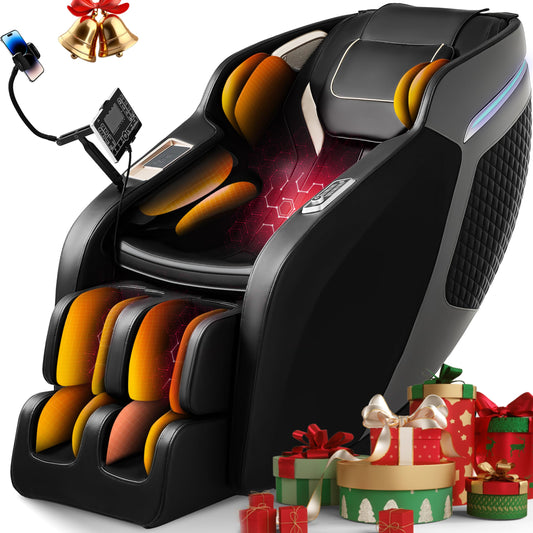 VUYSUYVY Upgraded 4D Massage Chair Full Body, Zero Gravity SL-Track Massage Chair Recliner with AI, Body Scan, Heating, Calf Kneading, Rocking Sleep Mode, Airbags, Foot Rollers, 18 Auto Modes