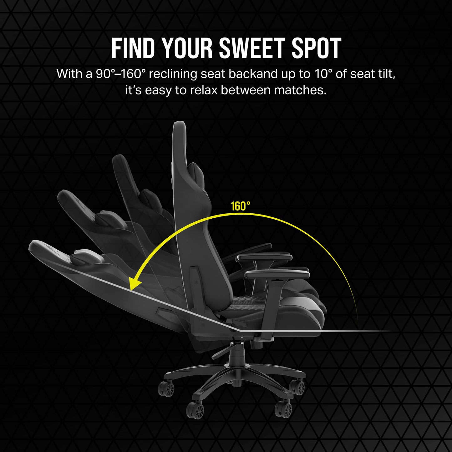 Corsair TC100 Relaxed Gaming Chair - Leatherette - Racing-Inspired Design - Lumbar Pillow - Detachable Memory Foam Neck Pillow - Adjustable Seat Height - Adjustable Armrests - Black