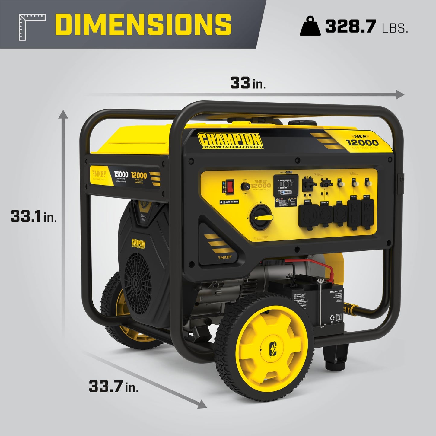 Champion Power Equipment 15,000-Watt MKE Series Portable Generator with Electric Start and Free 3-Year Warranty