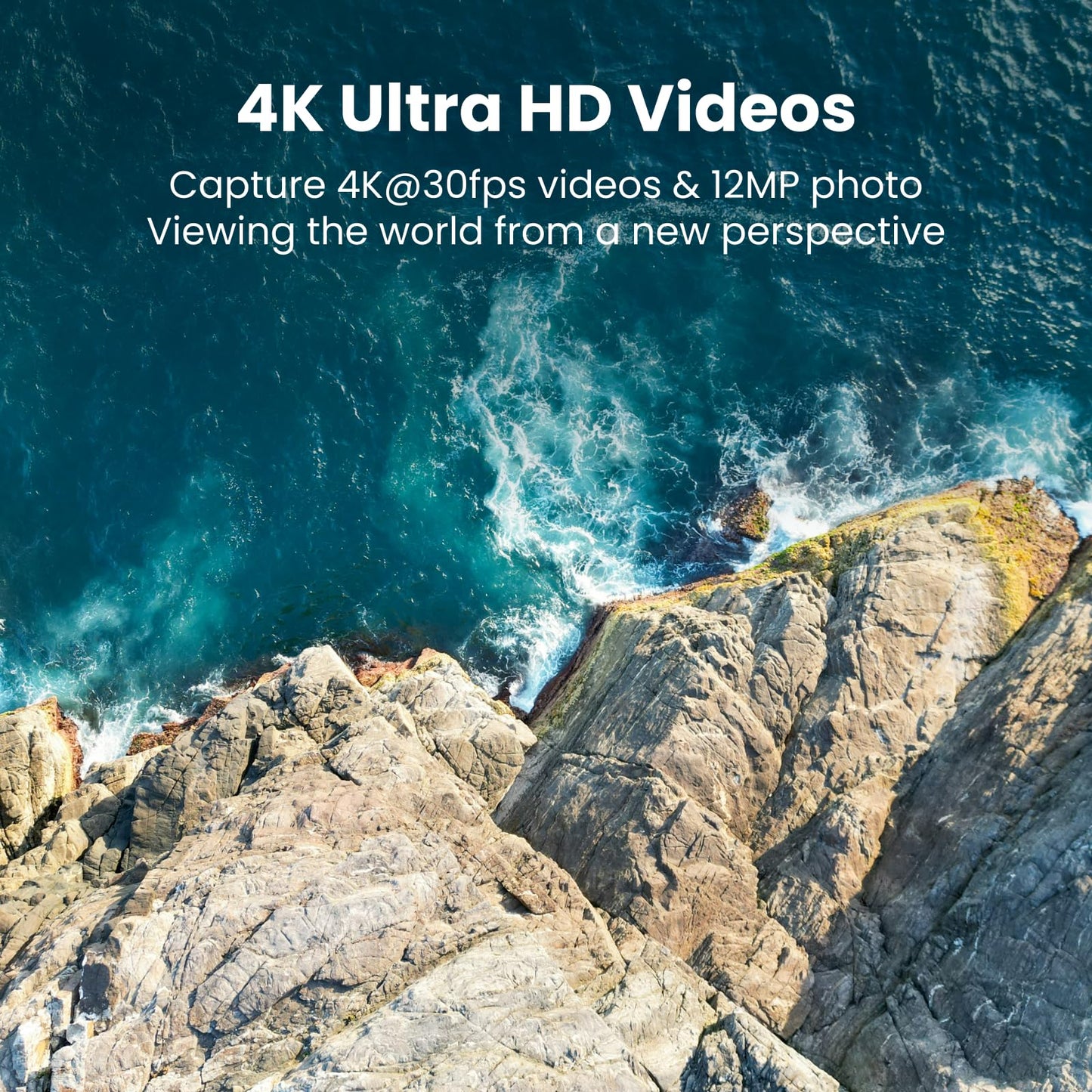 Drones with Camera for Adults 4K, VCOPTER Falcon Mini Bi-Copter Design, Inverted Flight Capability, Max Speed 16m/s, 10000 ft Video Transmission, 1 Battery for 34-Min Max Flight Time, 249g