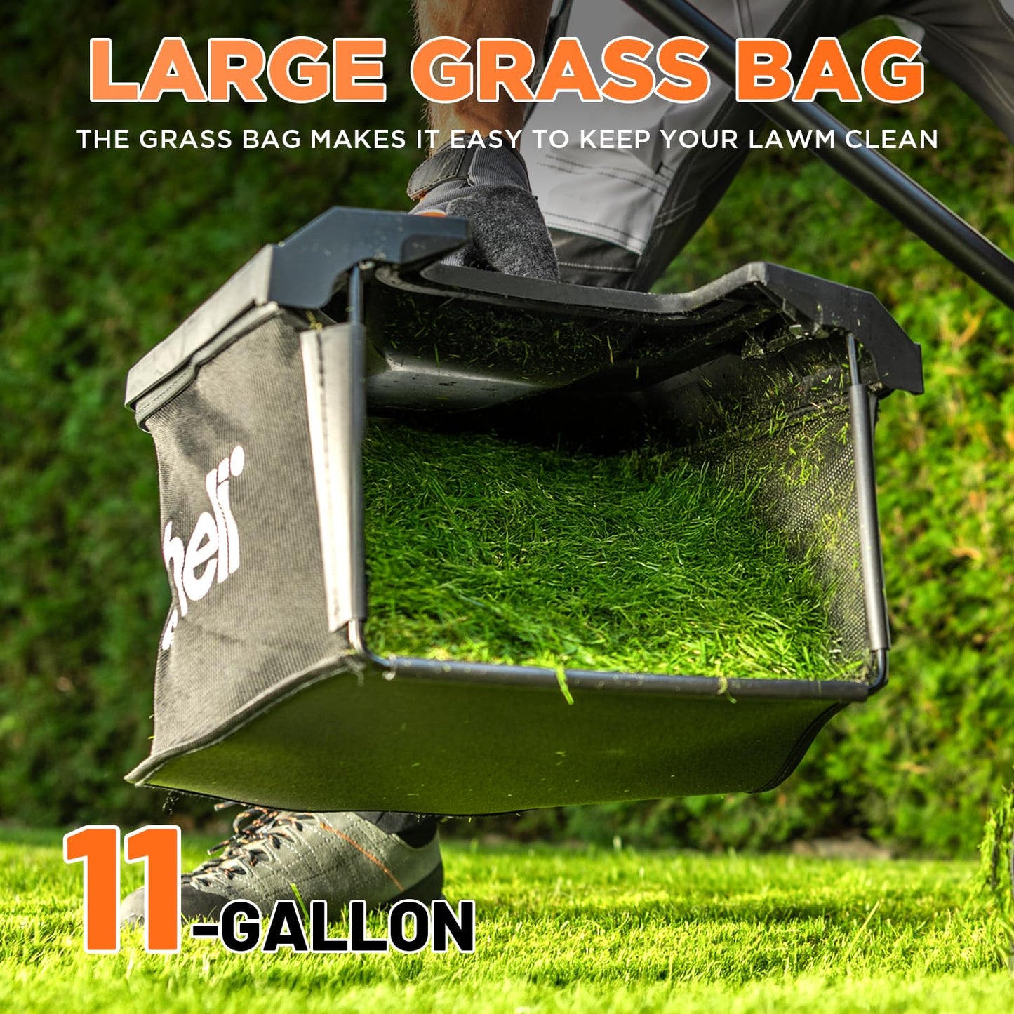 Litheli 40V (2 x 20V) 16" Electric Lawn Mower Cordless, Brushless Lawnmower with 6-Height Adjust, Portable & Lightweight Push Battery Powered Lawn Mower (2 * 4.0AH Batteries Included)