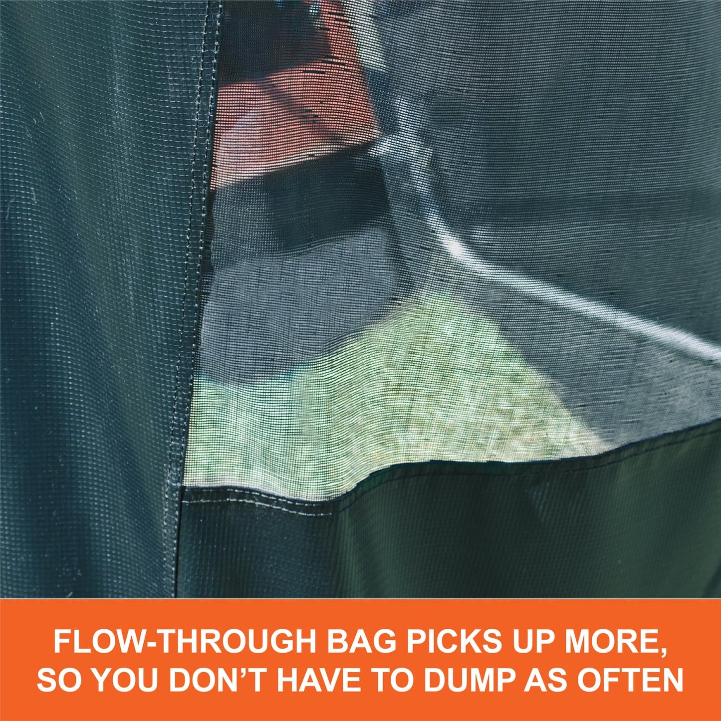 Agri-Fab 44 In Tow-Behind Lawn Sweeper with 28 Cu Ft Flow-Through Hopper Bag, Adjustable Brush Height, and Dump From Seat Handle