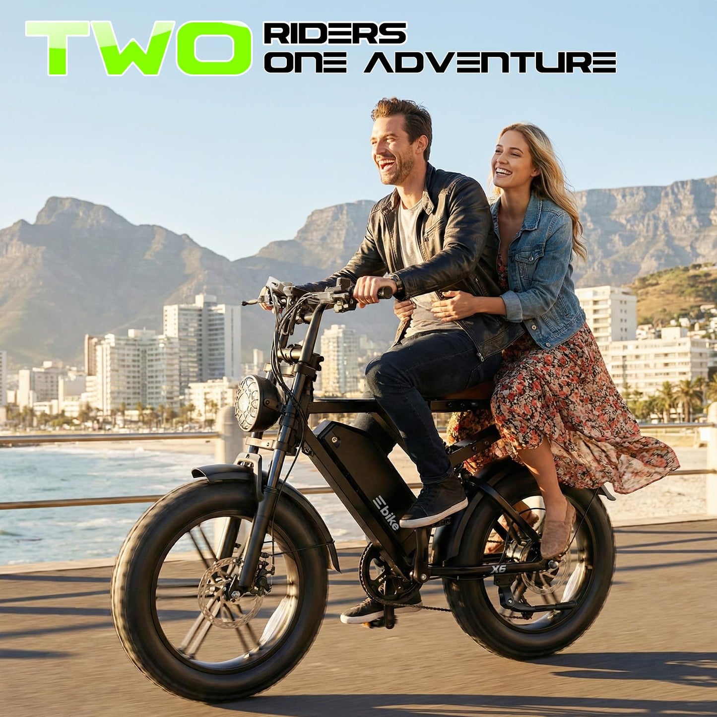 TS TST GRP LLC Electric Bike for Adults, Peak 1500W Motor Retro Ebike, Range 65Miles, 48V 15Ah Removable Battery, 20"x4" Fat Tires, Full Suspension, Off-Road E Bike for City Commuting, Midnight Black