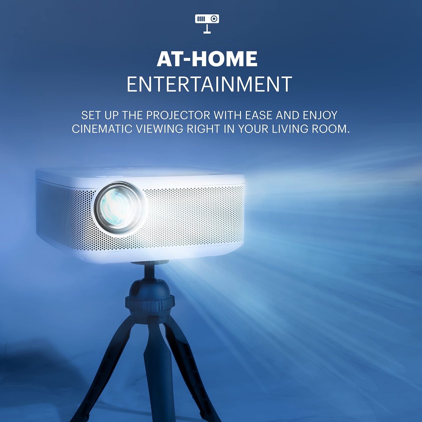 KODAK FLIK X10 1080p Full HD Mini Projector Kit - 100in Screen, HDMI Cable & Projector Stand - 1080p Projection for 100-120in Projection Screen - Portable Outdoor Unit with Remote for Home Theater