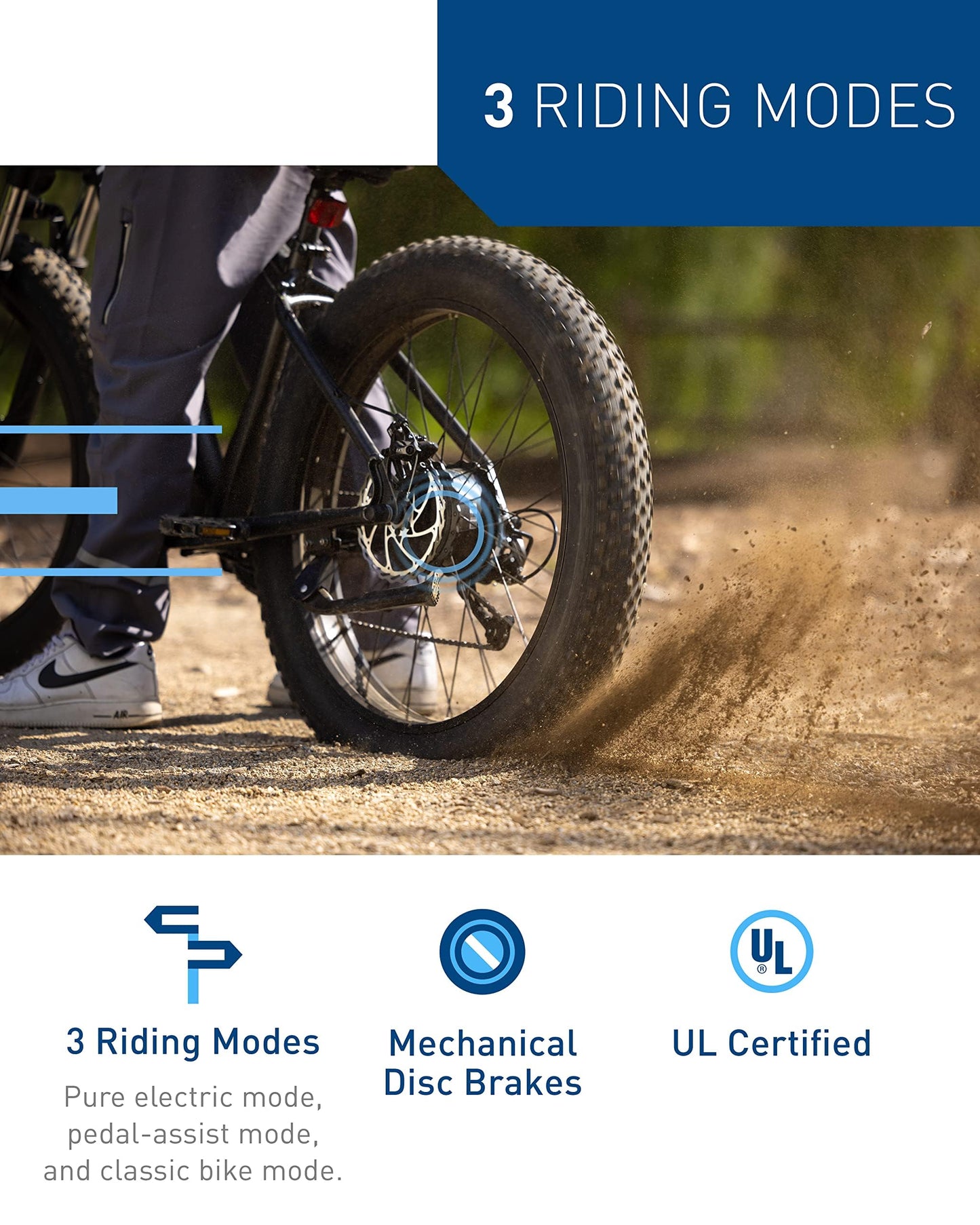 Hiboy Electric Bike for Adults, 28MPH 62.1Miles Range 1000W Peak Motor 48V 13Ah Removable Battery Ebike, 26“ x 4.0” Fat Tire Electric Bicycle, 7 Speed, Hydraulic Suspension, UL Certified