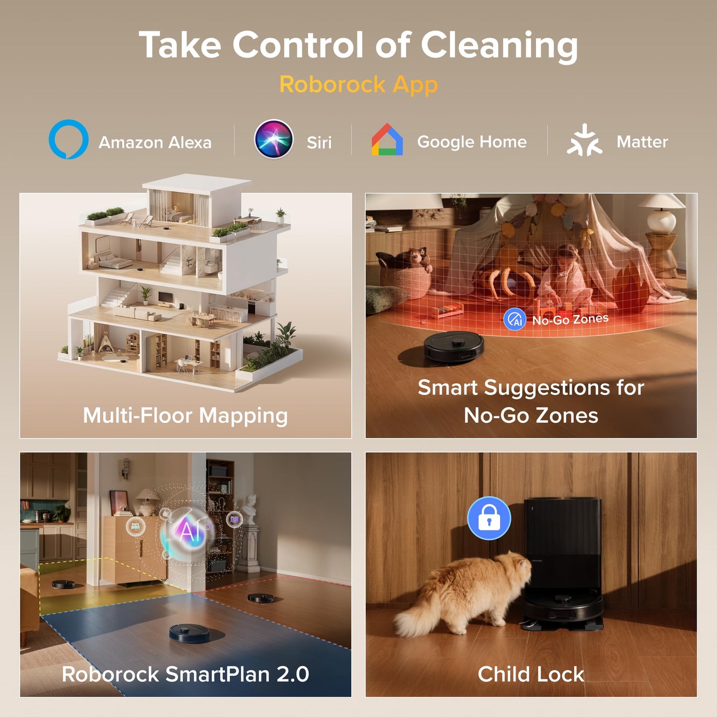 roborock Qrevo S Pro Robot Vacuum and Mop, 18,500Pa Suction, Multifunctional Dock with 167℉ Mop Self-Cleaning, Smart Obstacle Avoidance, Anti-Tangle Brush, Liftable Spinning Mop, Black