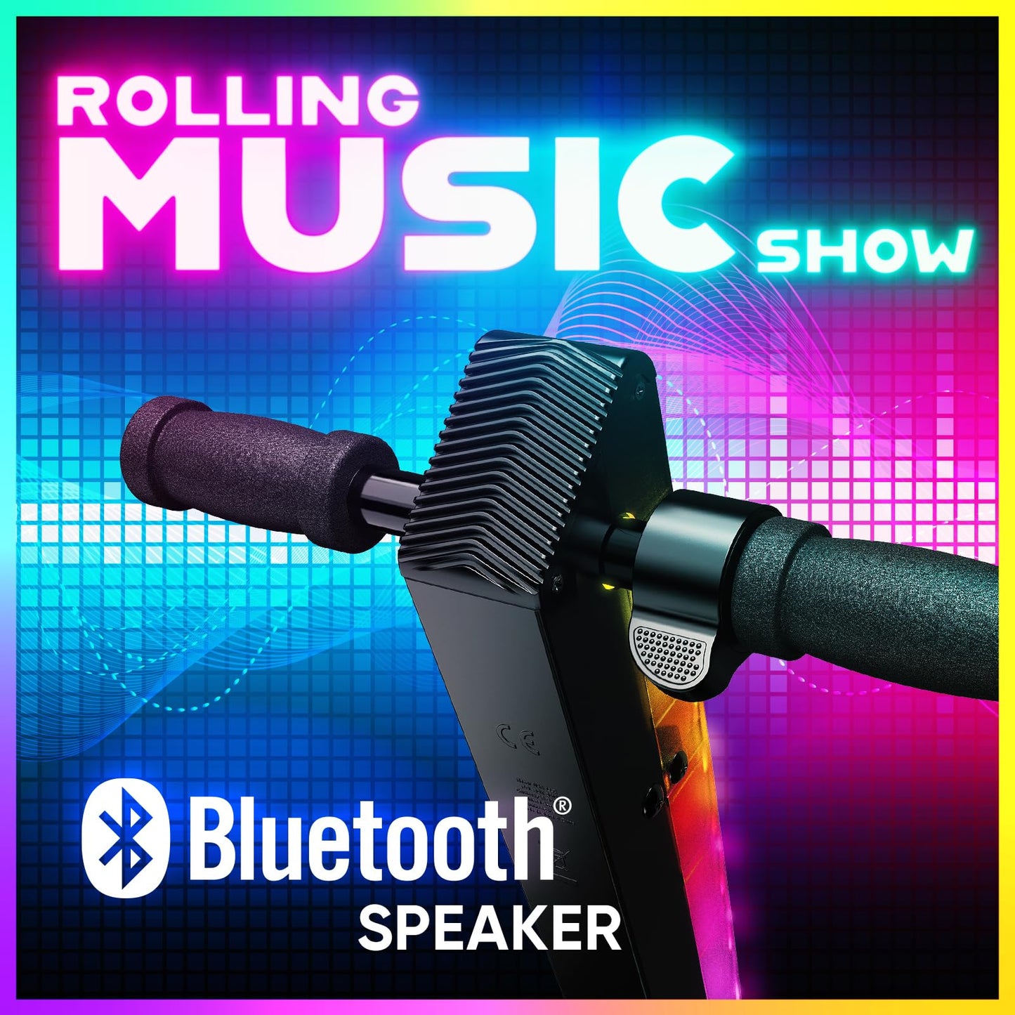 Razor Sonic Glow Black Electric Scooter with LED Lights and Bluetooth Wireless Speaker,