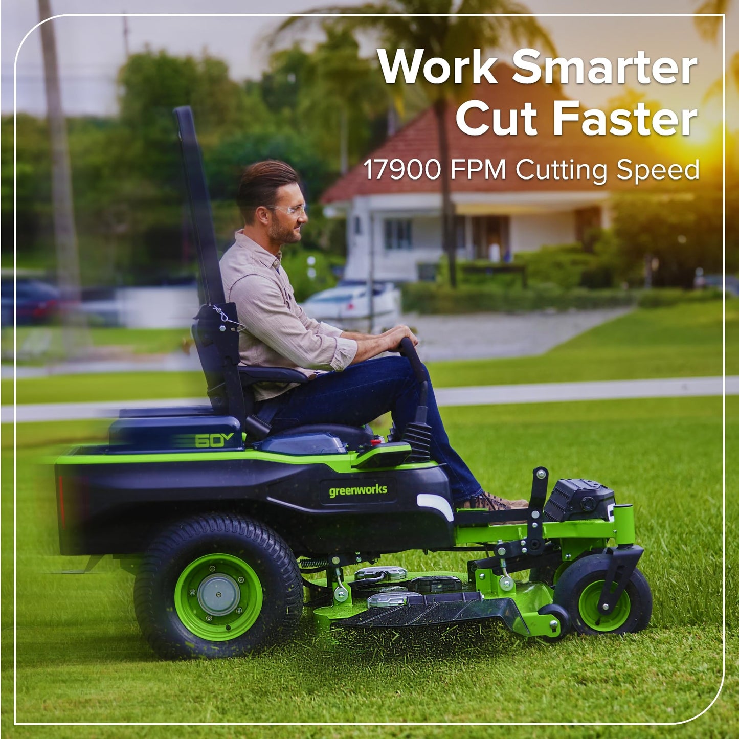 Greenworks 60V 54" MaximusZ Zero Turn Riding Lawn Mower, (2) 20.0Ah + (4) 8.0Ah Batteries and 1.5kW Fast Charger