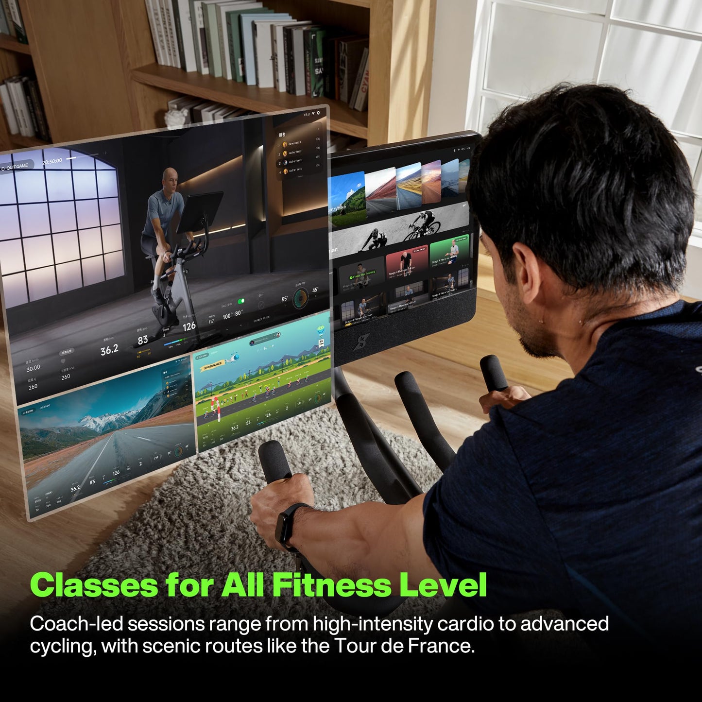Speediance VeloNix Indoor Exercise Bike, Smart Fitness Bike with Personalized Fitness Courses, Online Cycling Coaching, Low-Noise Cycling Bike, Stationary Bikes for Home Fitness