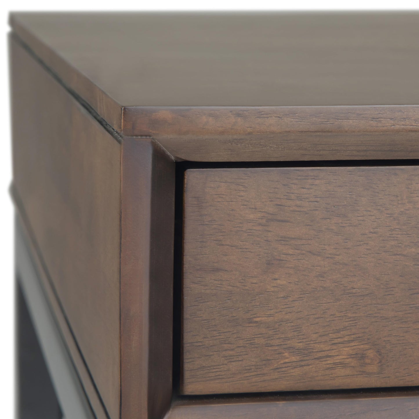 SIMPLIHOME Banting Desk - 72 Inch Wide Solid Wood and Metal Writing Desk in Walnut Brown, Modern Industrial Home Office Computer Table for Study with 2 Drawers and Flip-Down Keyboard Tray