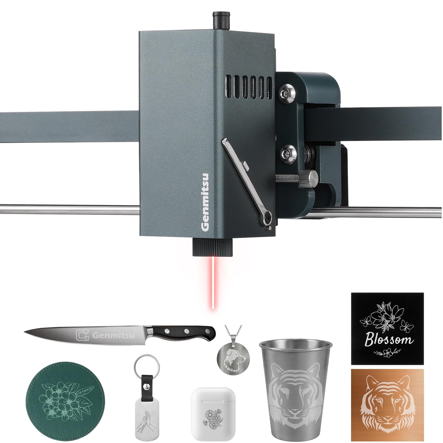 Genmitsu 1064nm Infrared Laser Module for Engraving Metal, Plastic, Acrylic, 0.01mm Accuracy, 1W (1000mW) Laser Head for Kiosk Kortek Laser Engraver Cutter Machine, for Jewelry, Gift Making, Class 1