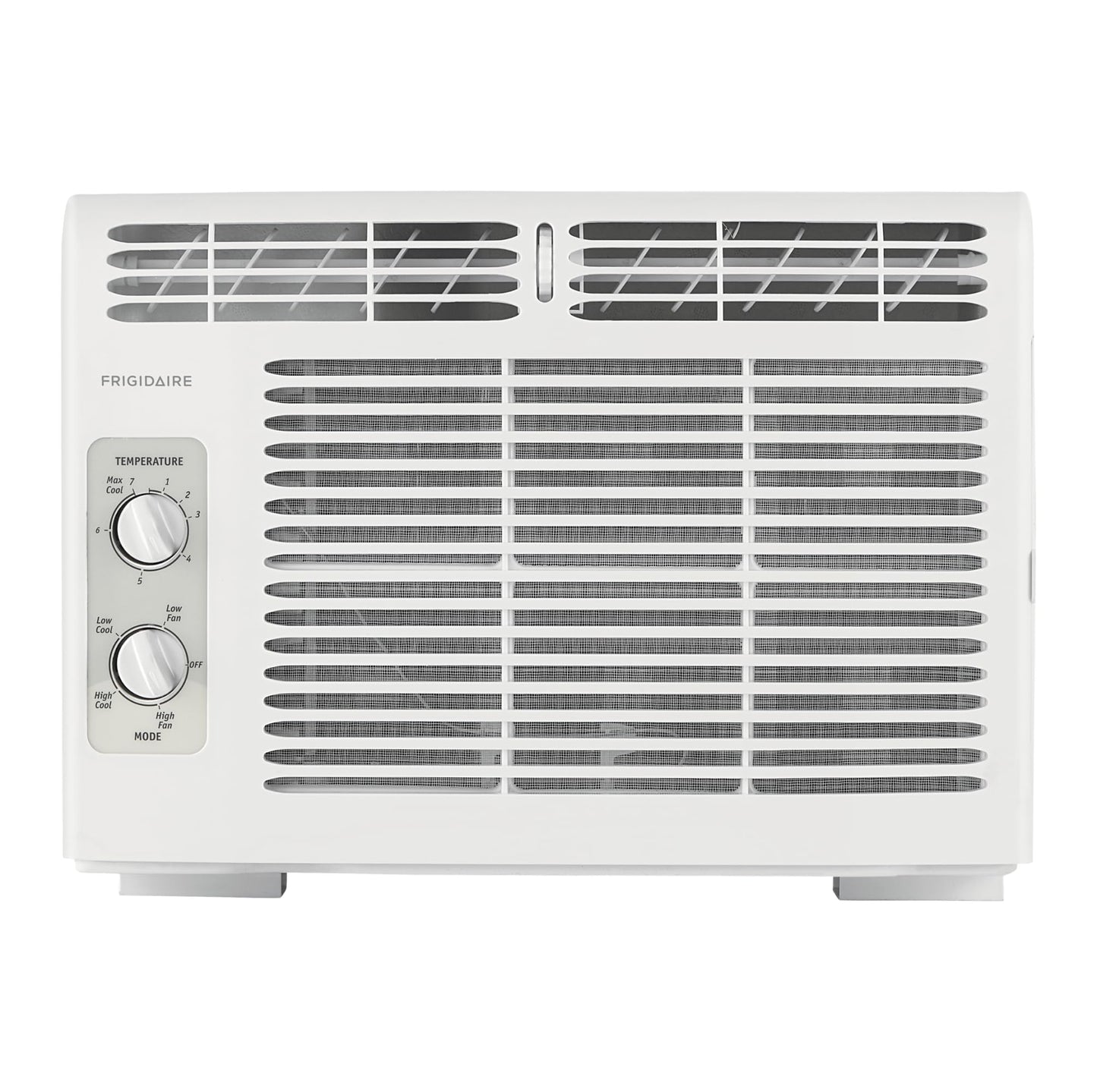 Frigidaire 5,000 BTU Window-Mounted Air Conditioner, Cools Up to 150 Sq. Ft., Quiet Operation, Effortless Temperature Control, 2 Fan Speeds, Auto Restart, White