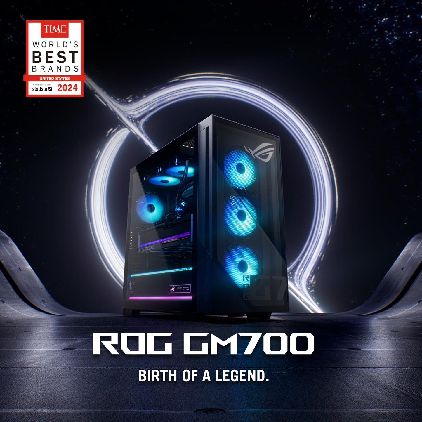 ASUS ROG GM700 (2025) Gaming Desktop PC, AMD Ryzen™ 7 9800X3D Processor, AMD® Radeon™ RX 9070 XT Prime OC, 2TB M.2 NVMe™ PCIe® 4 SSD, 32GB DDR5 RAM, Windows 11 Home, GM700TZ-MS777