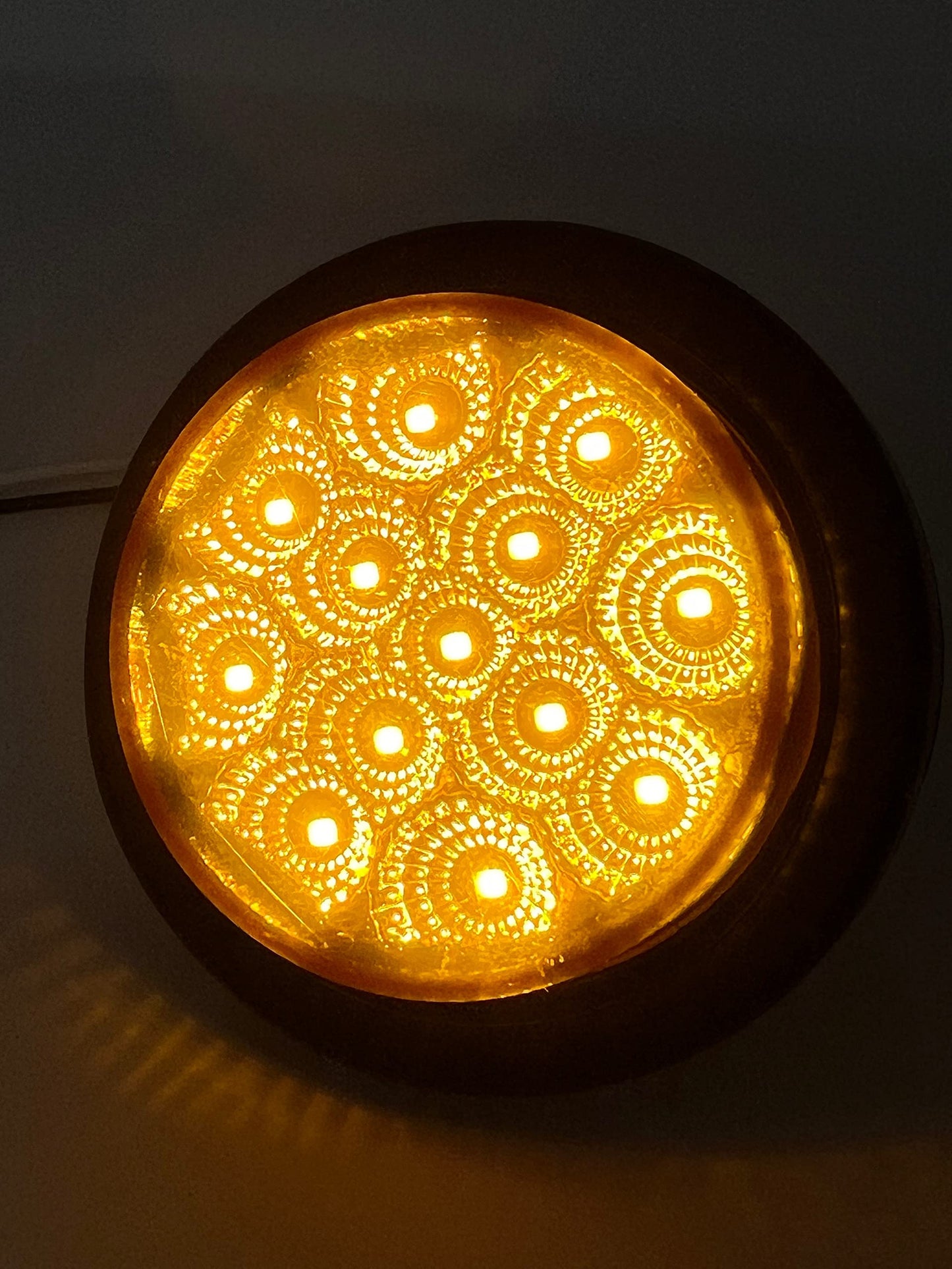 All Star Truck Parts LED Clearance Side Marker Lights Kit, 2.5in Round, 2x Amber, Model ASA2513A2, Waterproof, 12V Sealed