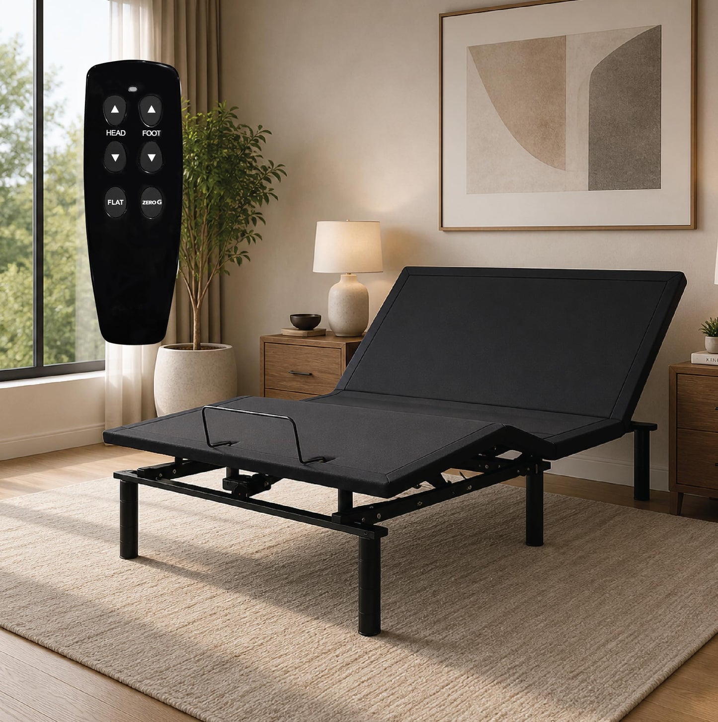 Quest Q2 Adjustable Bed Frame - Zero Gravity, Head and Foot Articulation, Wireless Remote Control, Silent Drive Motors - Multiple (Full)