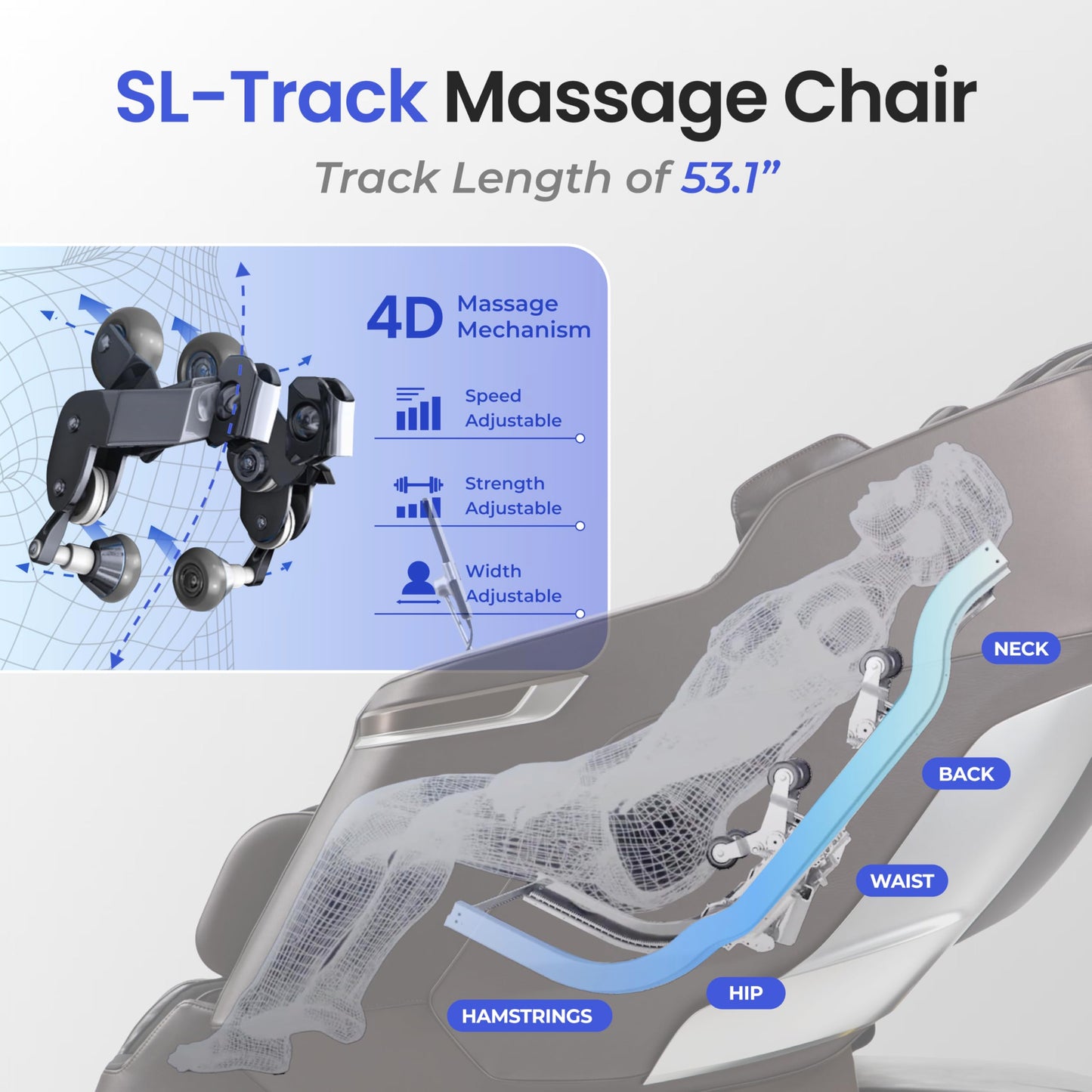Osaki 2026 4D Ion l Full Body Massage Chair l 4D Massage Mechanism l Voice Control l 24 Auto Massages l SL-Track l Zero Gravity l Touchscreen Controller l Bluetooth Speaker (Black)