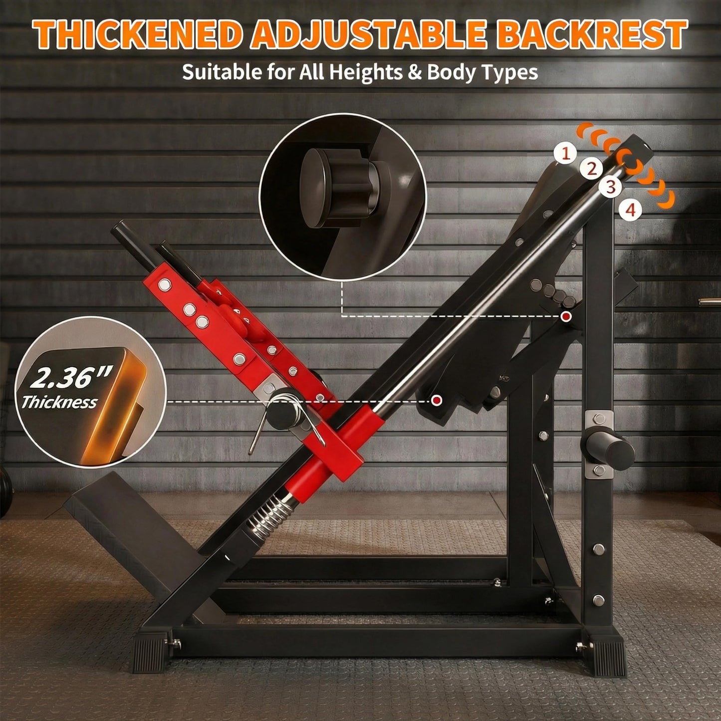 Linear Row Machine for Home Gym, Back Workout Machine with Plate-Loaded Smith Row, Workout Equipment Strength Training Upper Body Machines