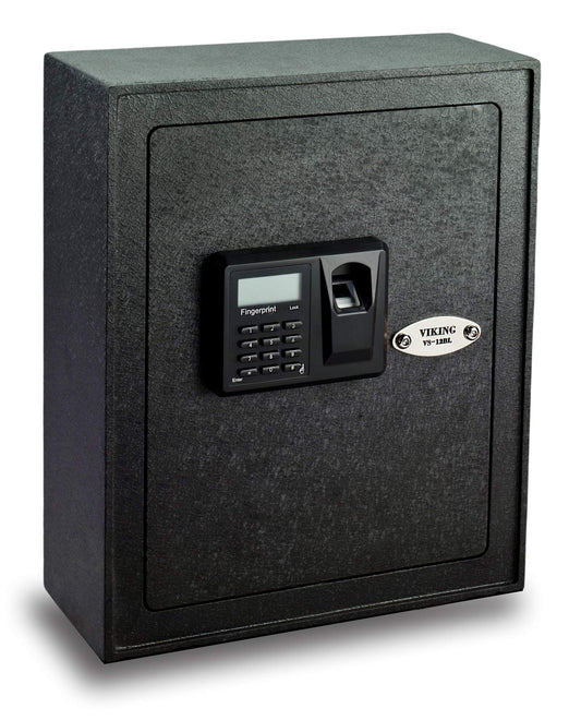 Viking Security Safe VS-12BL Heavy Duty Biometric Fingerprint Wall Pistol Gun Safe