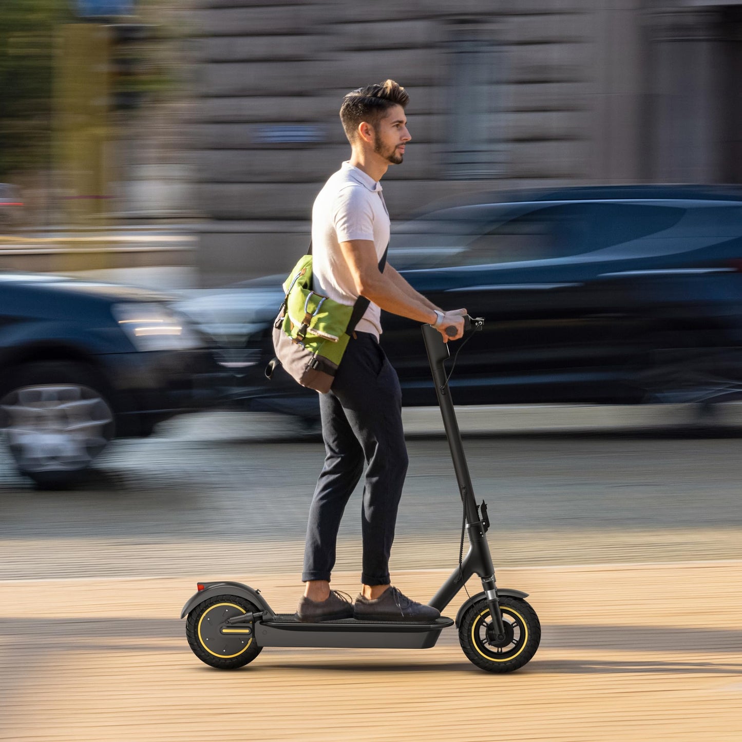 MAXSHOT Electric Scooter for Adults, 8.5/10/14" Tires, 19/22Mph, 350W/500W Motor, 21-28 Miles Range, Folding E-Scooter with Dual Suspension,APP Contro