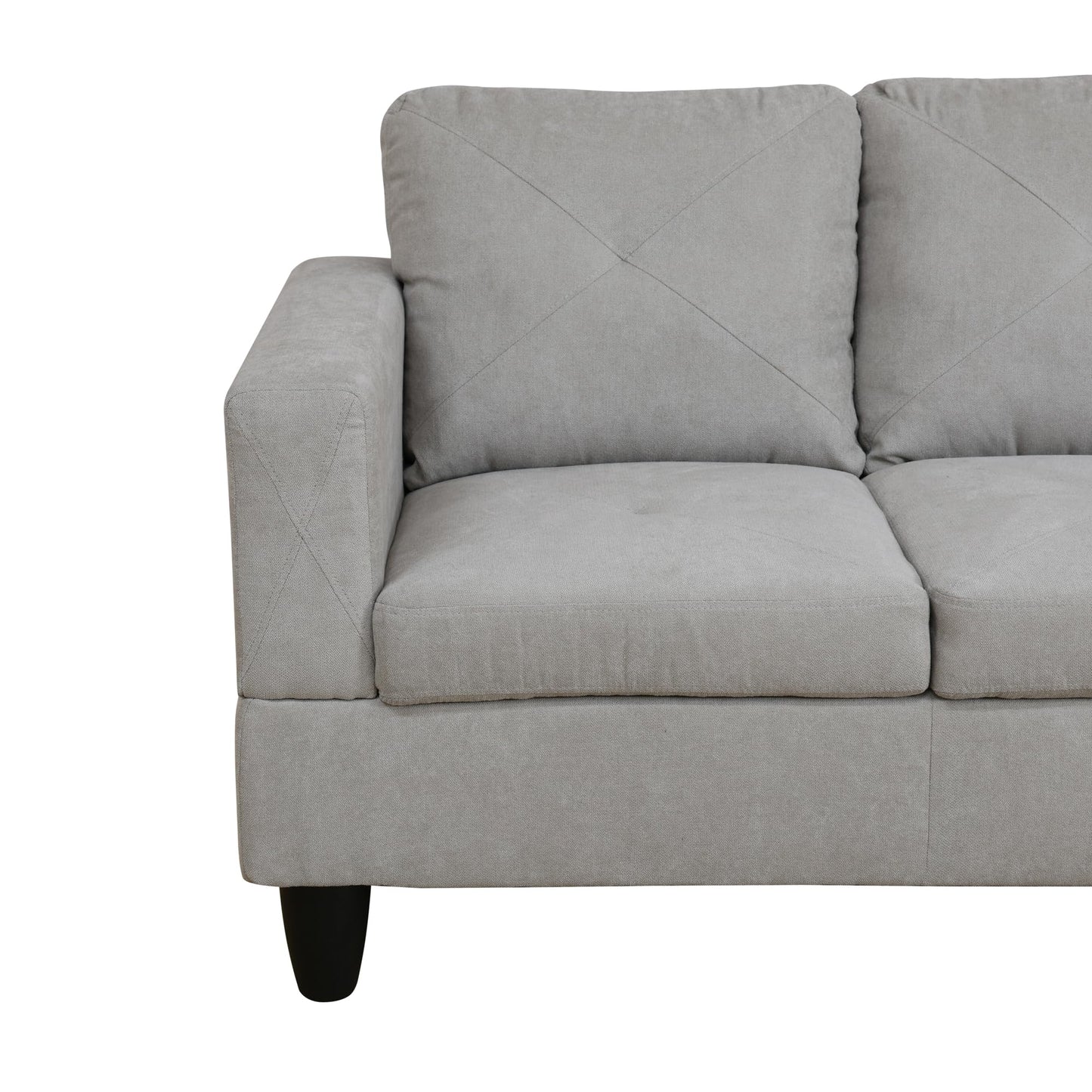 NicBex 97" L Shaped Couch Sectional Couches for Living Room, 2-Piece Modular Sofa with Movable Chaise & Deep Seat for Apartment, Bedroom, Office, Off-White