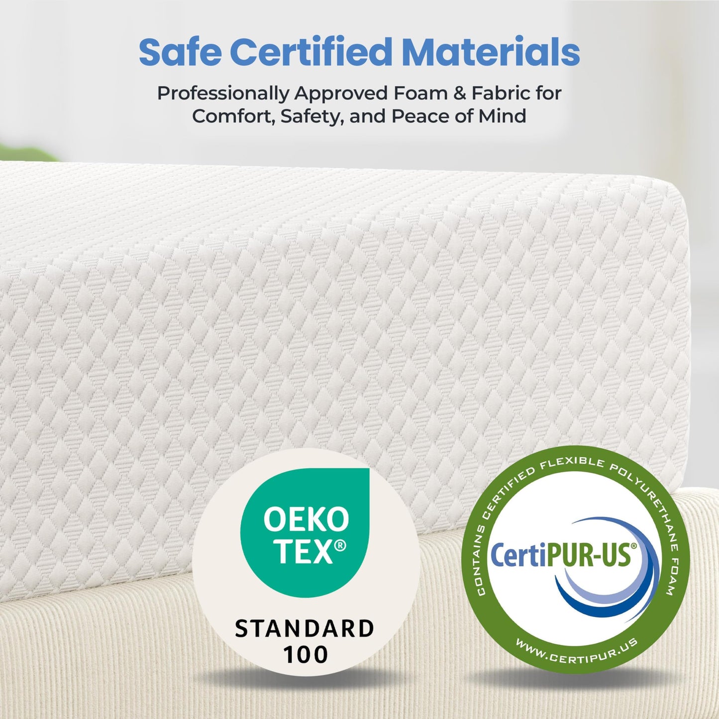 Yaheetech 12 Inch Queen Mattress 3 Foam Layer Cooling Gel Memory Foam Mattresses, Green Tea for Fresher Sleep, Medium Firm, CertiPUR-US Certified, No Fiberglass, Queen Size Mattress in a Box