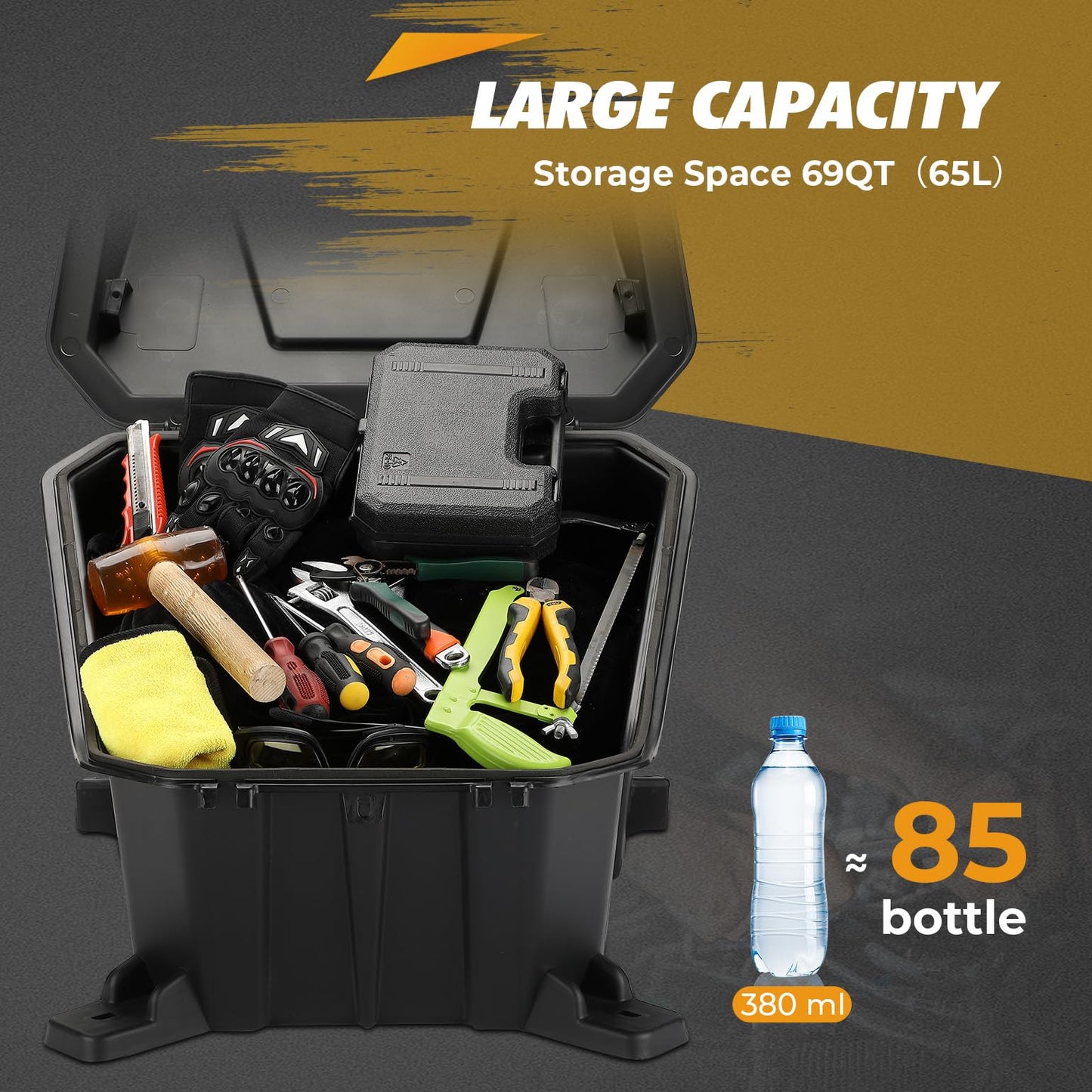 KEMIMOTO UTV Rear Cargo Box Compatible with Polaris RZR Replace # 2881193