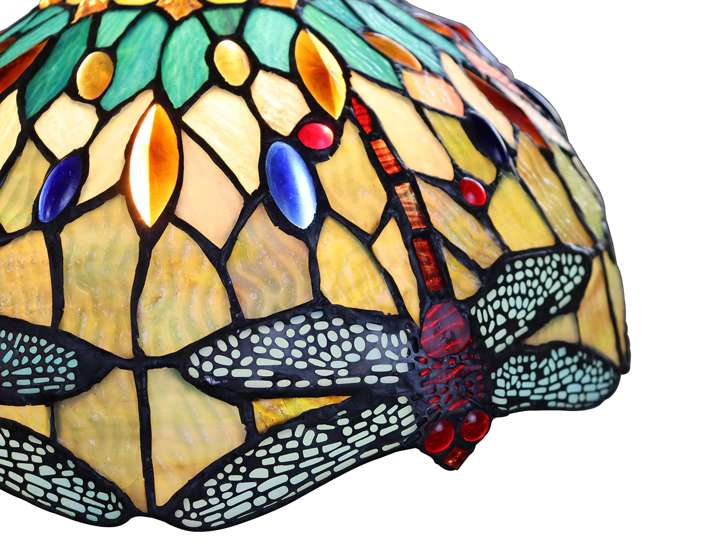 Chloe Lighting Dragonfly Pendant 3-Light Island Light 48in Wide Multicolor Glass Model CH3T471GD48-IL3
