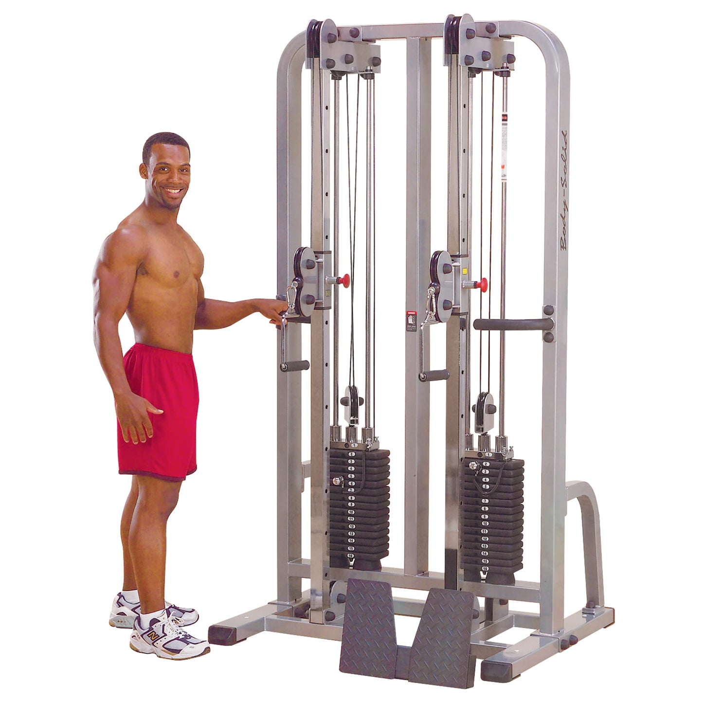 Body-Solid (SDC2000G/1) Pro Club Line Dual Cable Column Machine for Home Gym, Functional Training with Dual Weights Stack & Pulley Cable Workout Machines for Strength Training