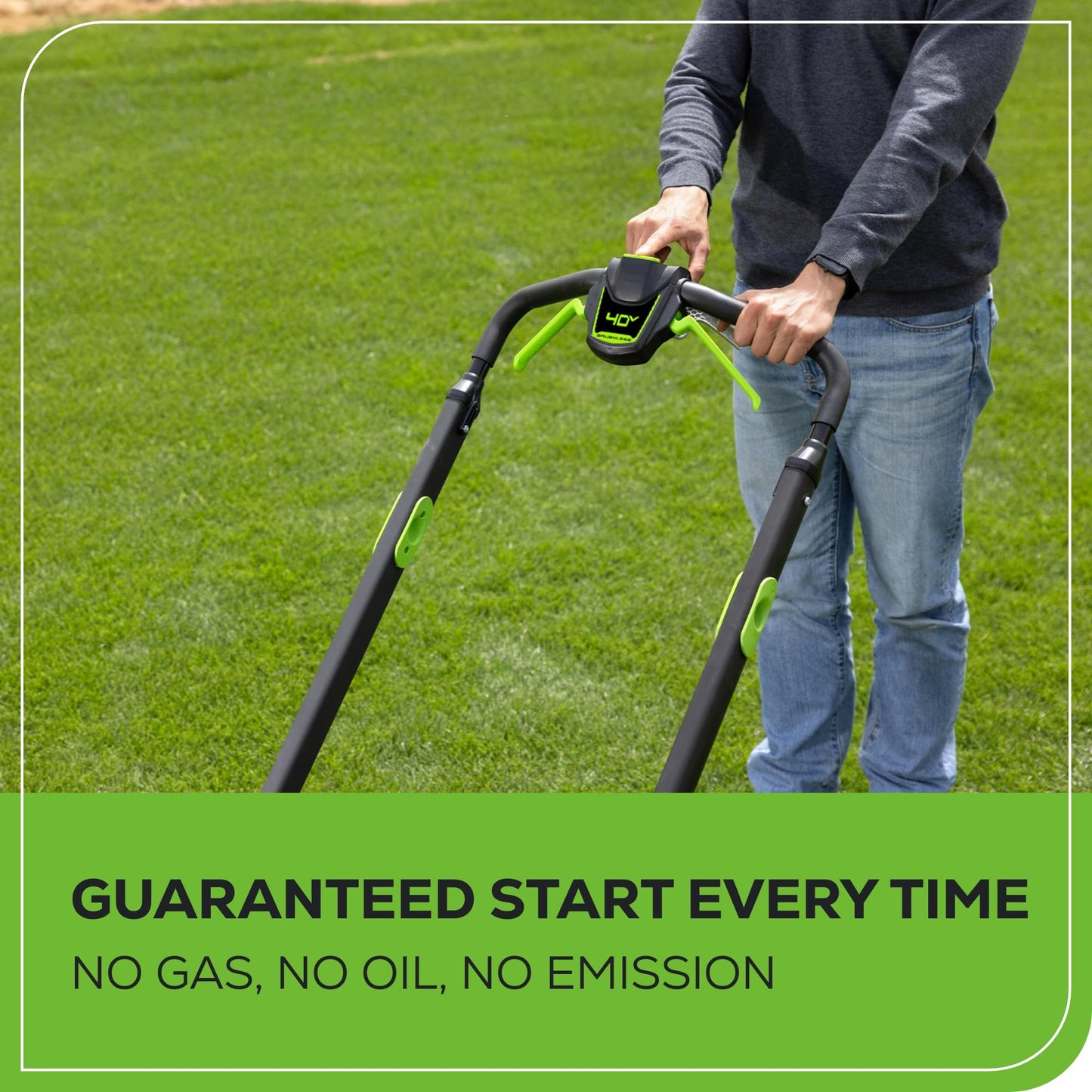 Greenworks 40V 21" Self-Propelled Cordless Lawn Mower – Brushless Motor, 5.0Ah Battery & Charger(75+ Tool Compatible)