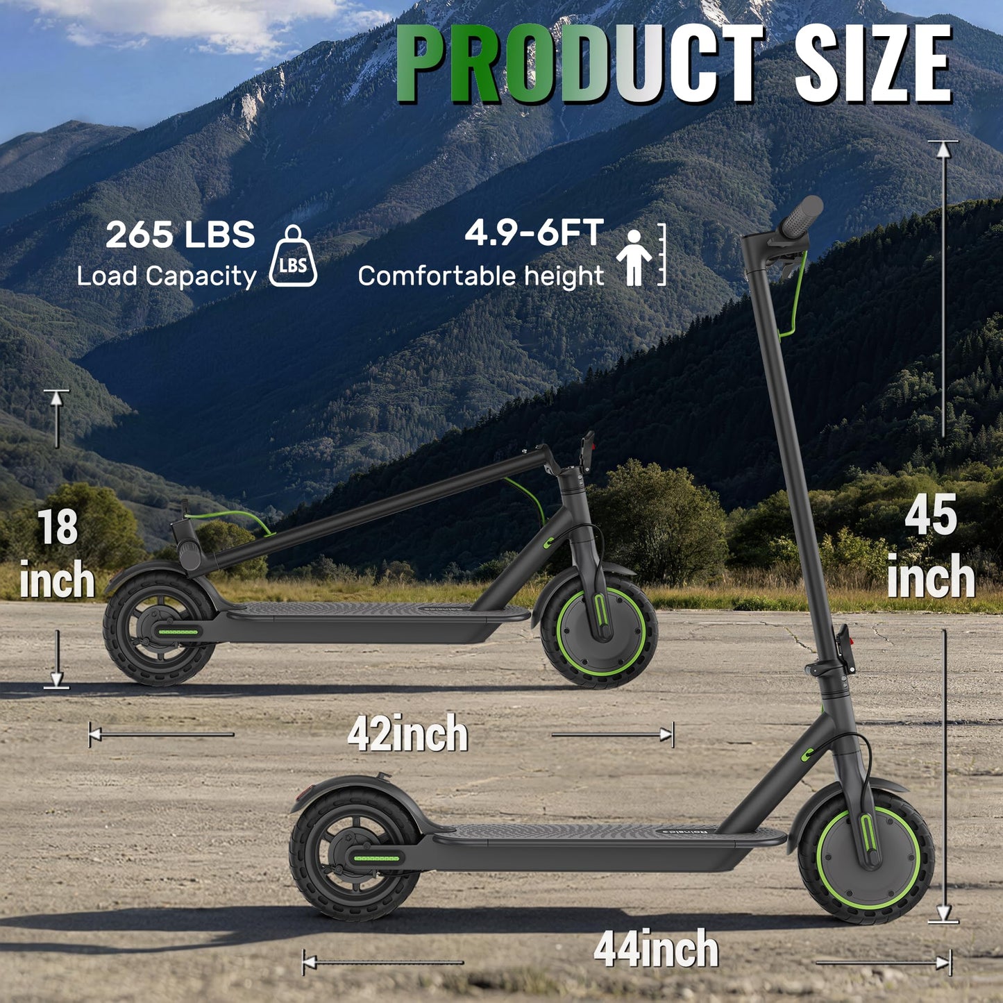 Roinside Electric Scooter for Adults - 8.5" Solid Tires, 350W Motor, Up to 19 MPH and 16 Miles Long-Range Commuting Folding E-Scooter with Dual Braking System and Smart App