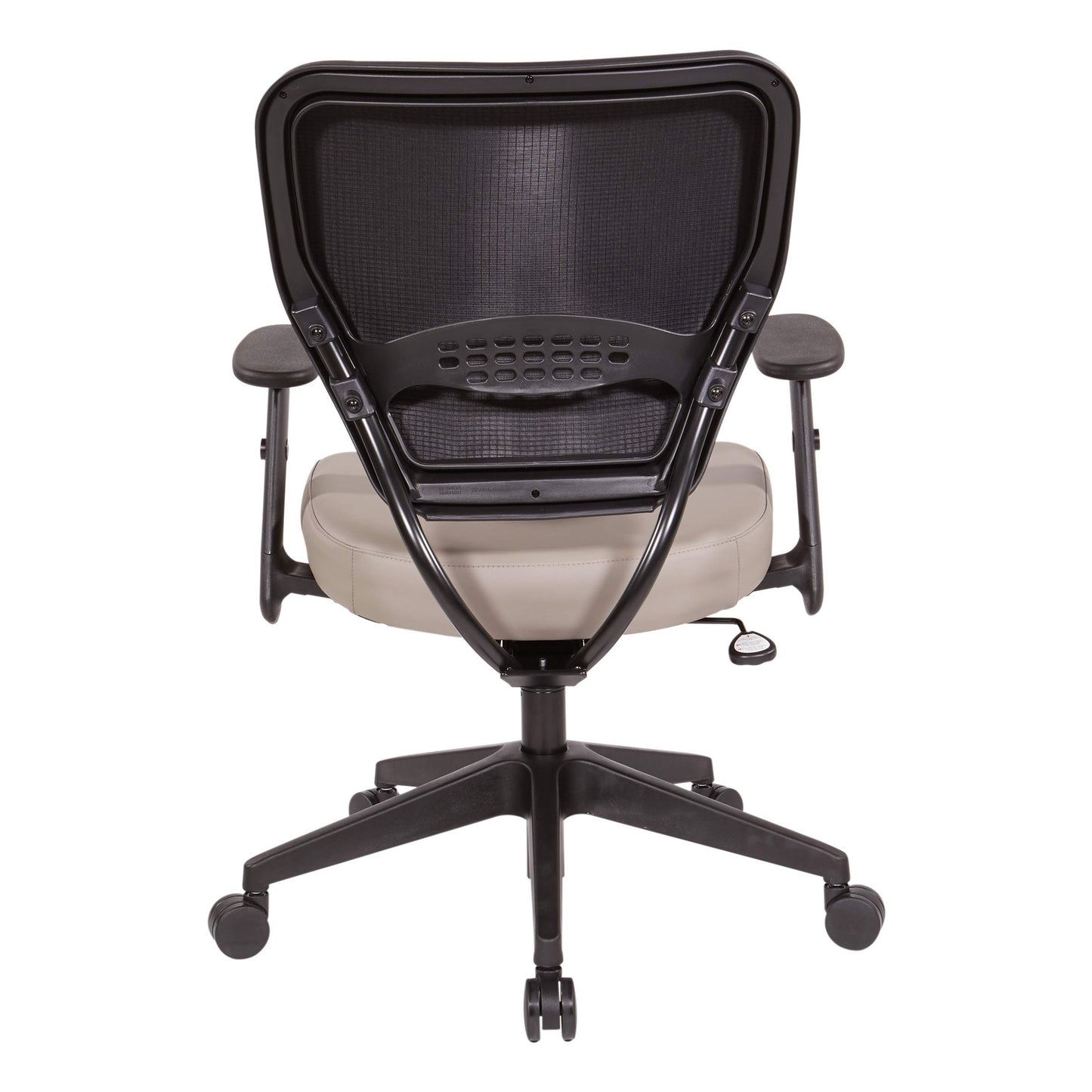 Space Seating 55 Series Air Grid Back Adjustable Manager's Task Chair with Built-in Lumbar Support and Angled Arms, Antimicrobial Dillon Stratus Faux Leather