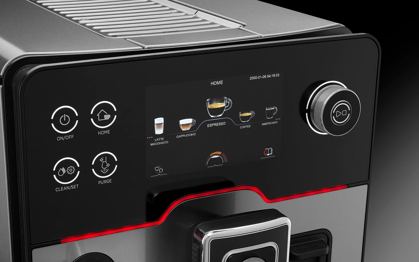 Gaggia Accademia Luxury Italian Fully Automatic Espresso Machine with 19 Customized drink settings,0.5 Liters,RI9782/46 Brushed Stainless