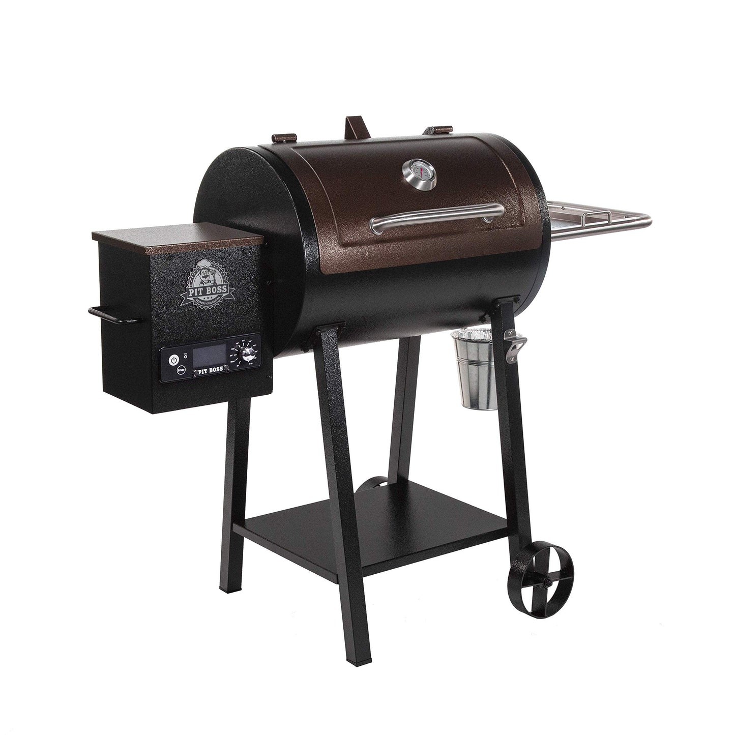 Pit Boss 440 Mahogany Series Wood Pellet Grill & Smoker with Flame Broiler and LED Digital Controller, 518-Sq. In. Cooking Space, 180°F to 500°F Temperature Range, 5 lb. Pellet Hopper, Brown